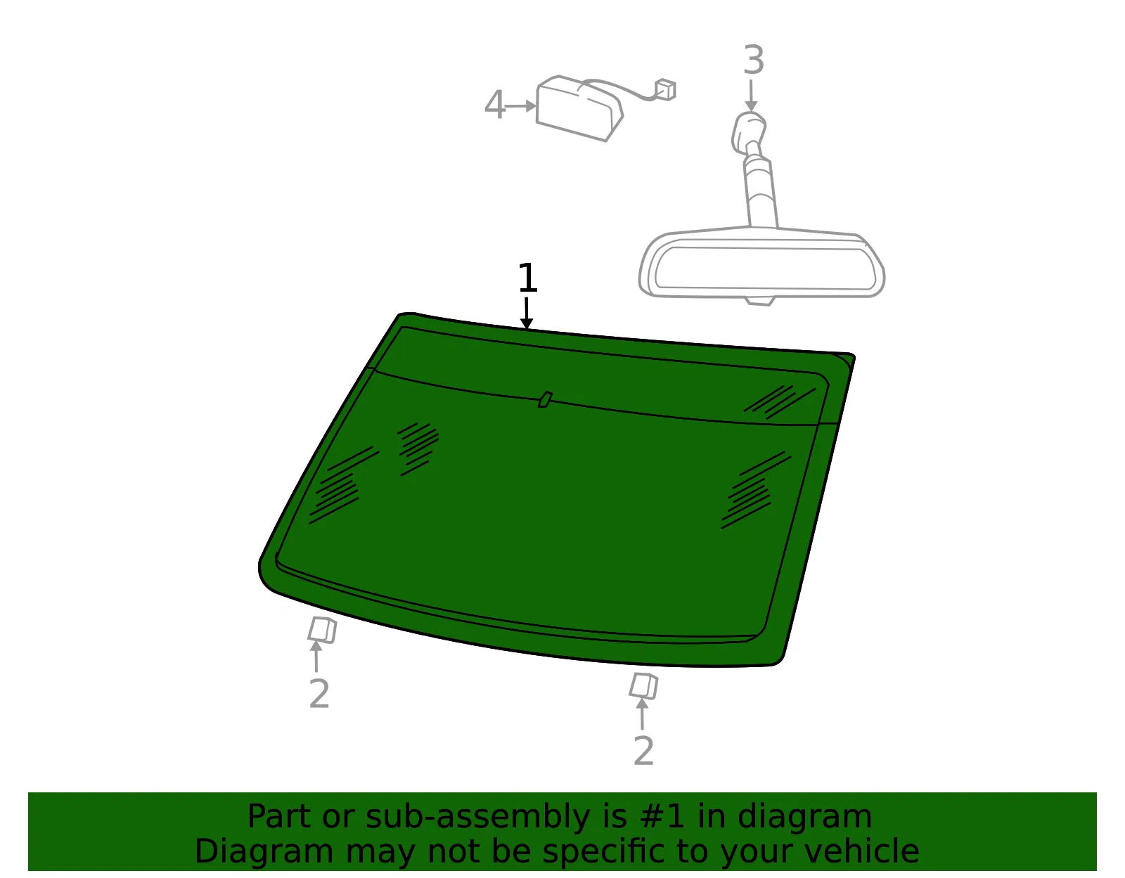 Windshield - Ford (3c5z7803100aa) - view 5