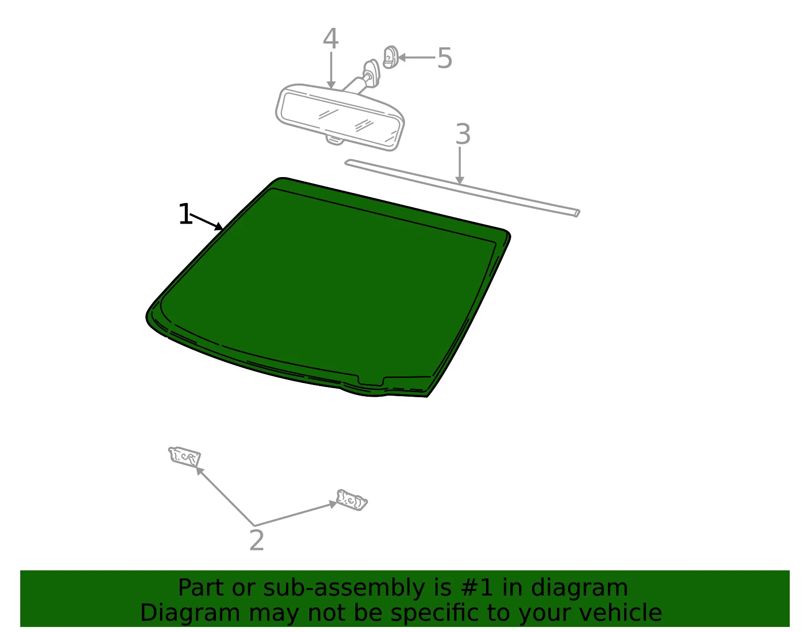 Windshield - Ford (3l3z1503100aa) - view 5