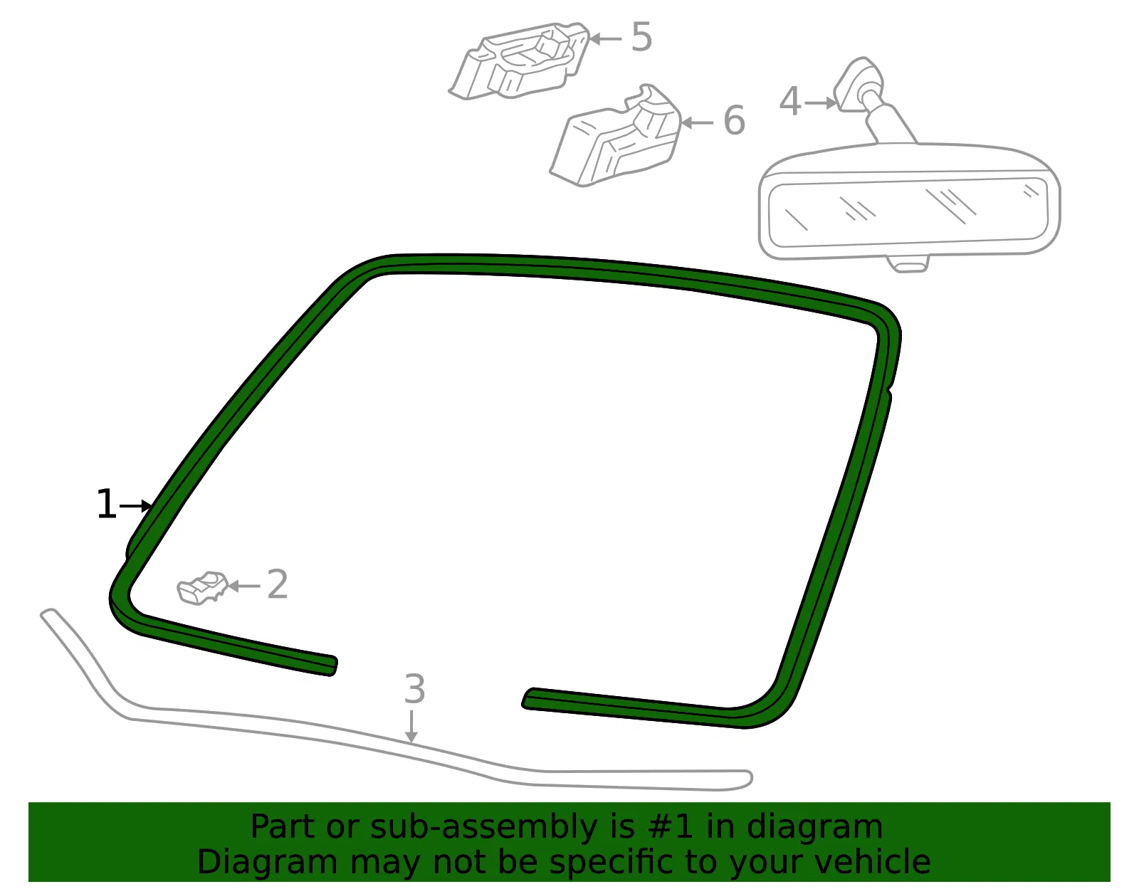 Glass Windscreen - Ford (3w4z5403100ba) - view 3