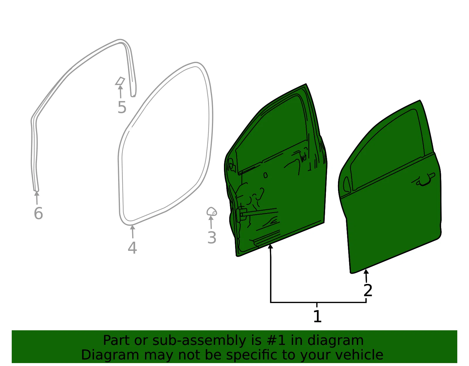 Door Shell - Driver's Side (LH) - GM (42349032) - view 4