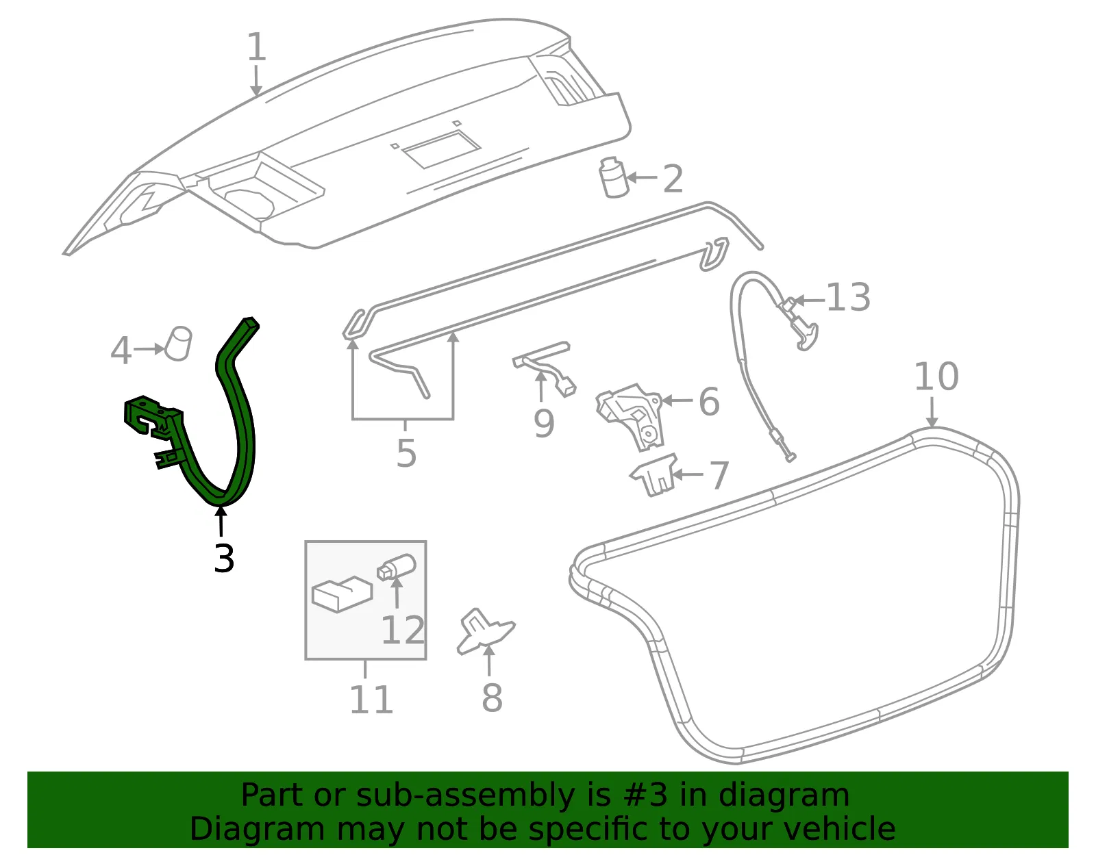 Hinge - Passenger Side (RH) - GM (42358264) - view 5