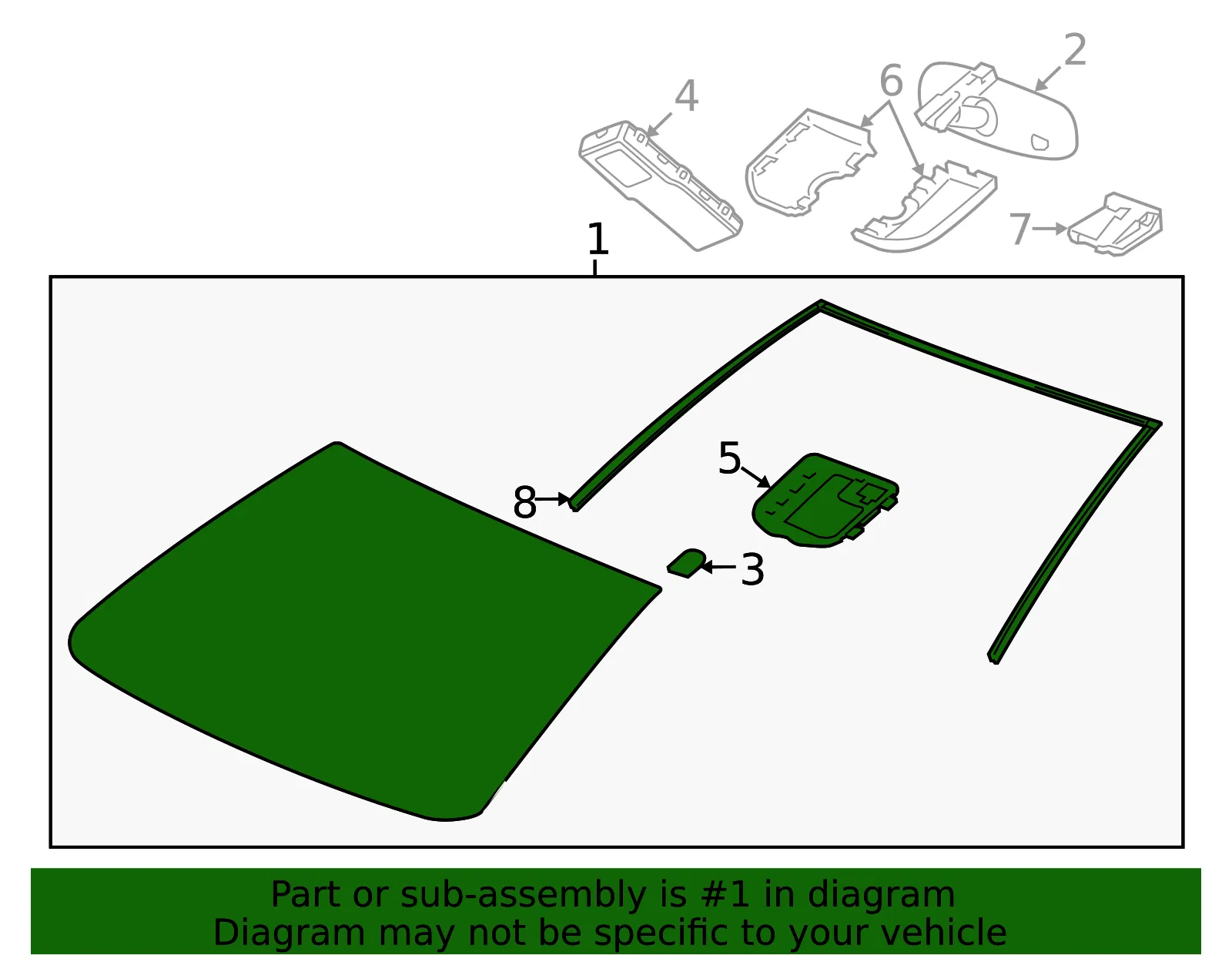 Windshield - GM (42400873) - view 3