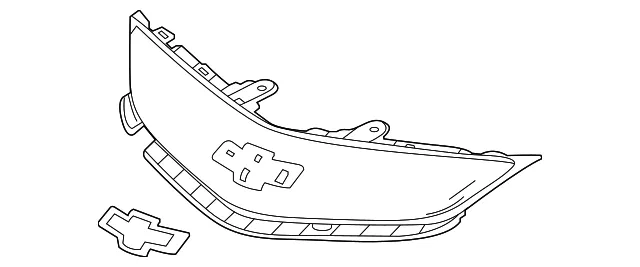Front Upper Grille - GM (42497944) - view 3