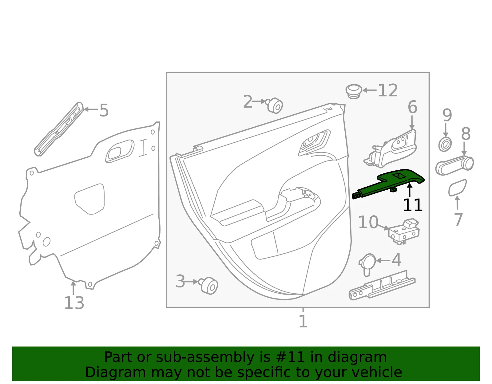 Pull Handle - Driver's Side (LH) - GM (42518366) - view 4