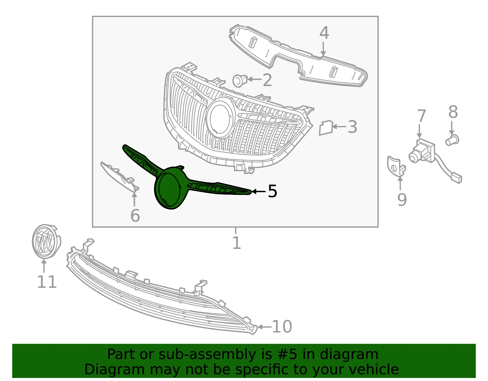 Front Grille Insert - GM (42518429) - view 4
