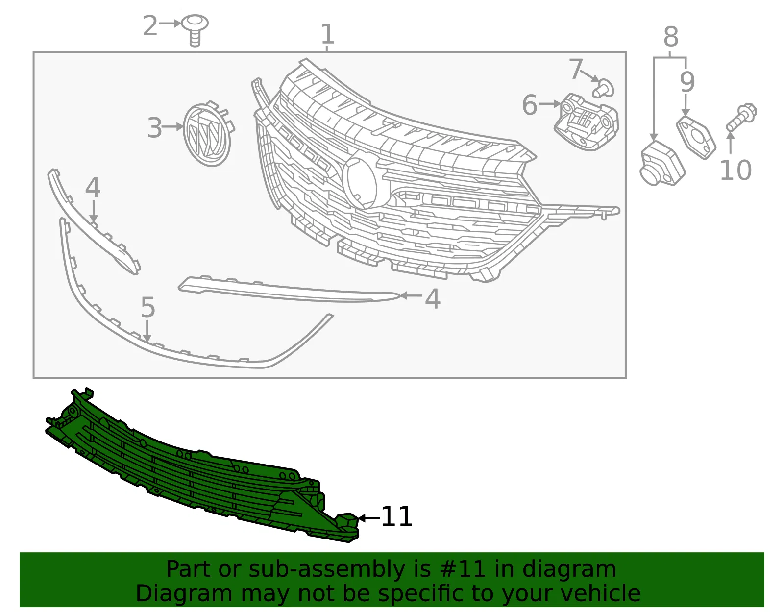 Lower Grille - GM (42592136) - view 4
