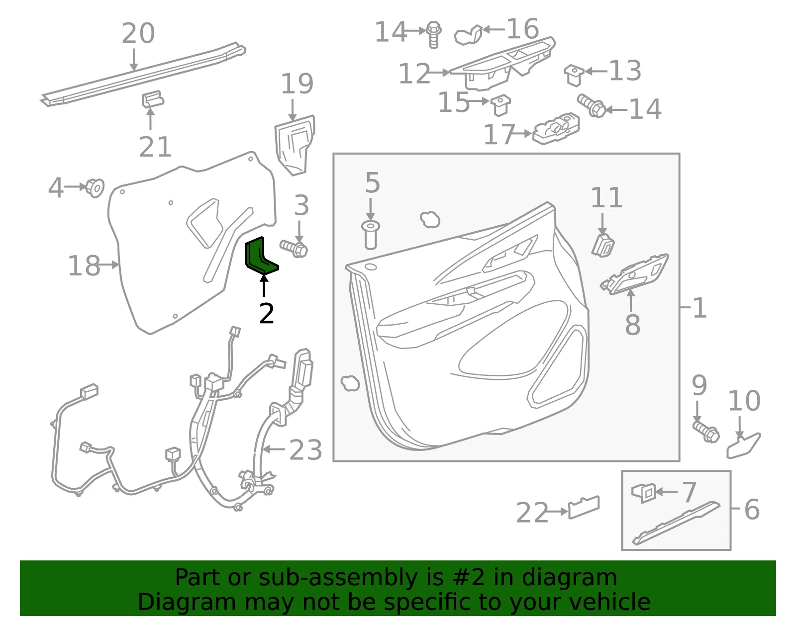 Front Driver Side Door Armrest Bracket - GM (42679562) - view 3