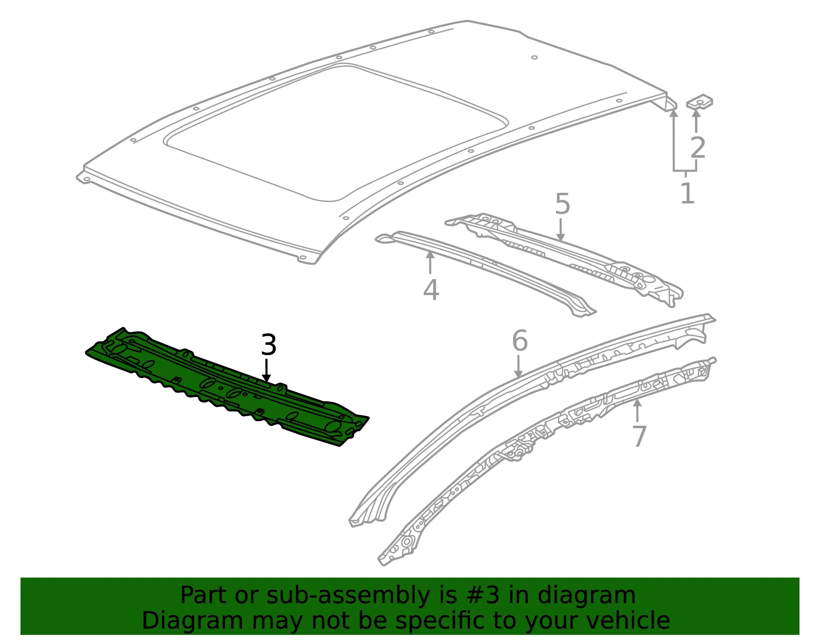Windshield Header - GM (42690672) - view 3