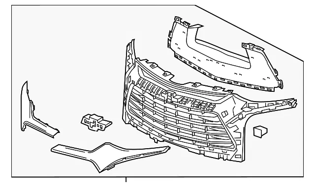 Grille Assembly - GM (42727489) - view 3