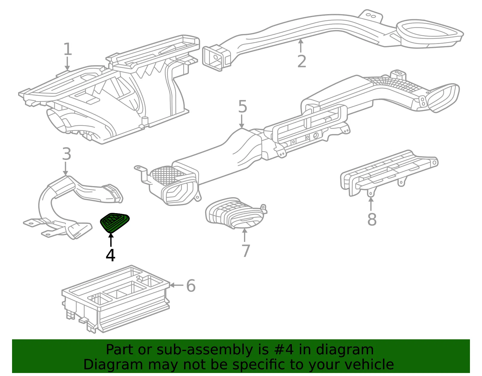 Defroster Grille - GM (42752811) - view 3
