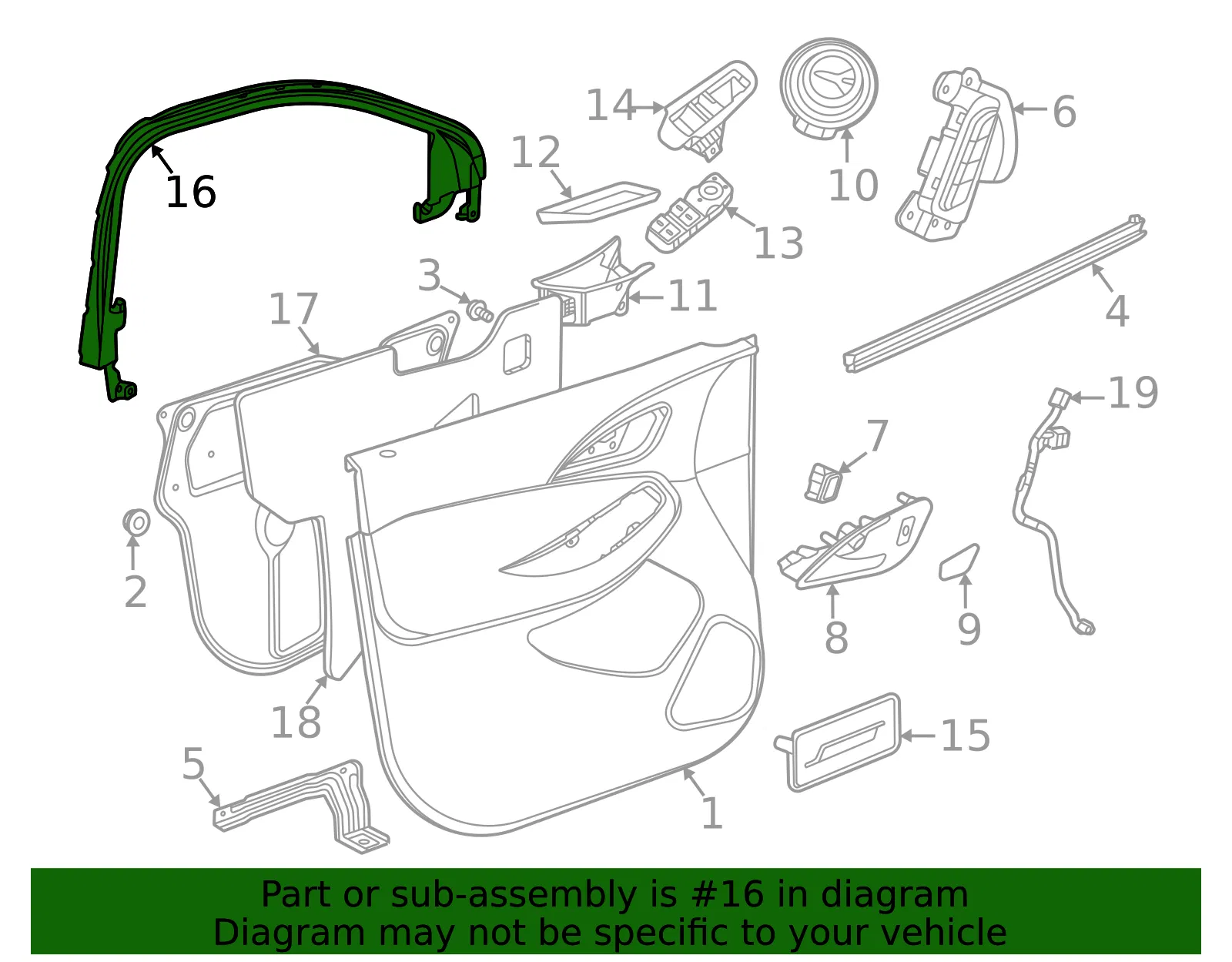Window Trim - GM (42761144) - view 3