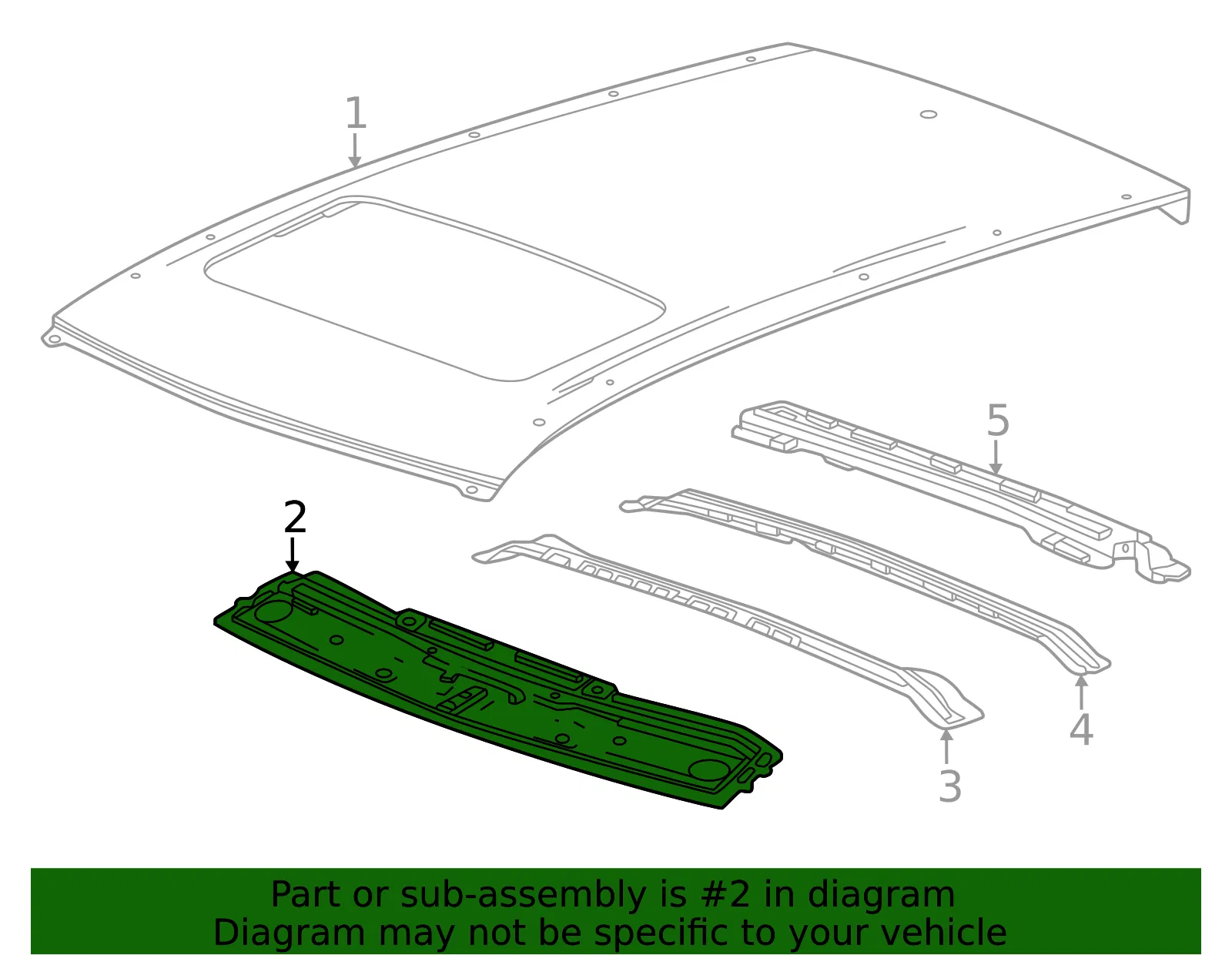 Windshield Header - GM (42766975) - view 3