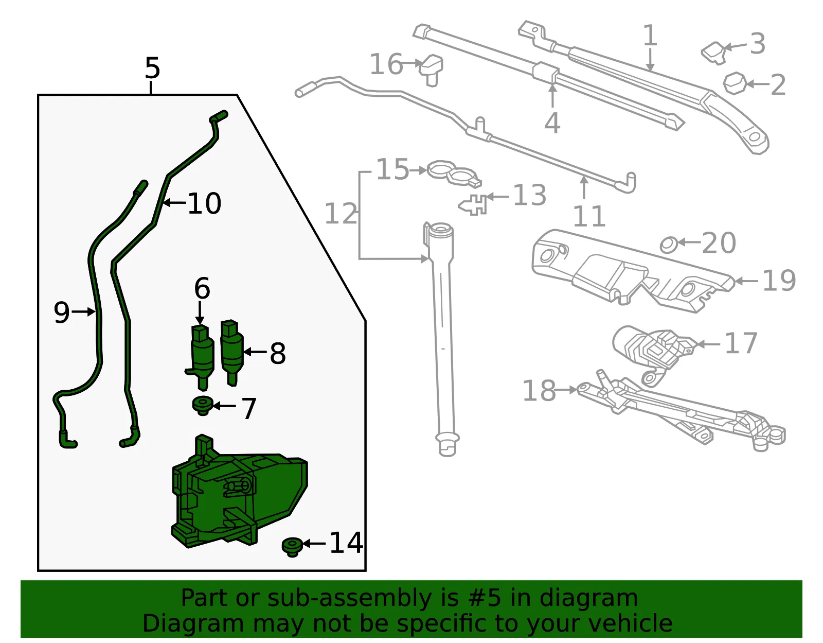 Windshield Washer Solvent Container - GM (42776235) - view 4