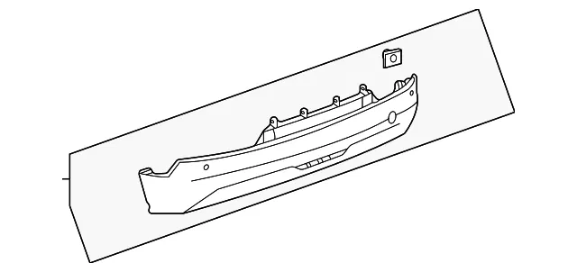 Rear Bumper Lower Fascia - GM (42779092) - view 2
