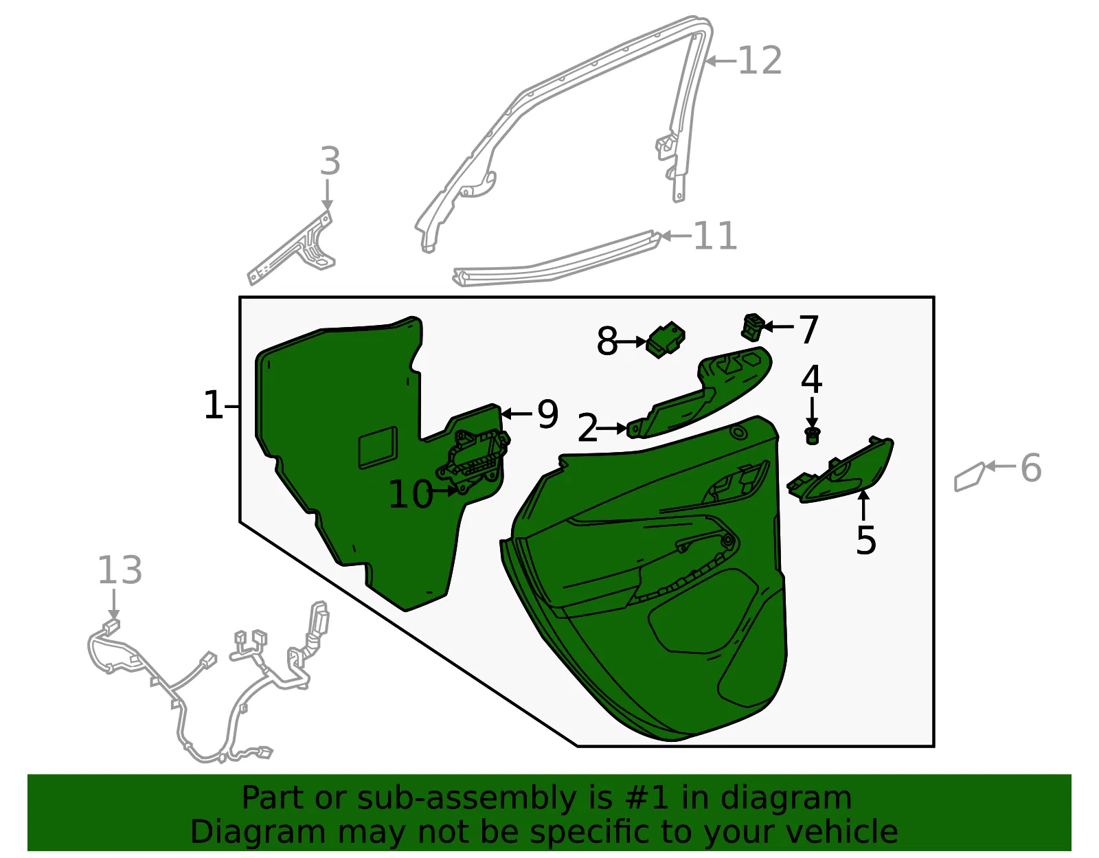 Door Trim Panel - GM (42783136) - view 3