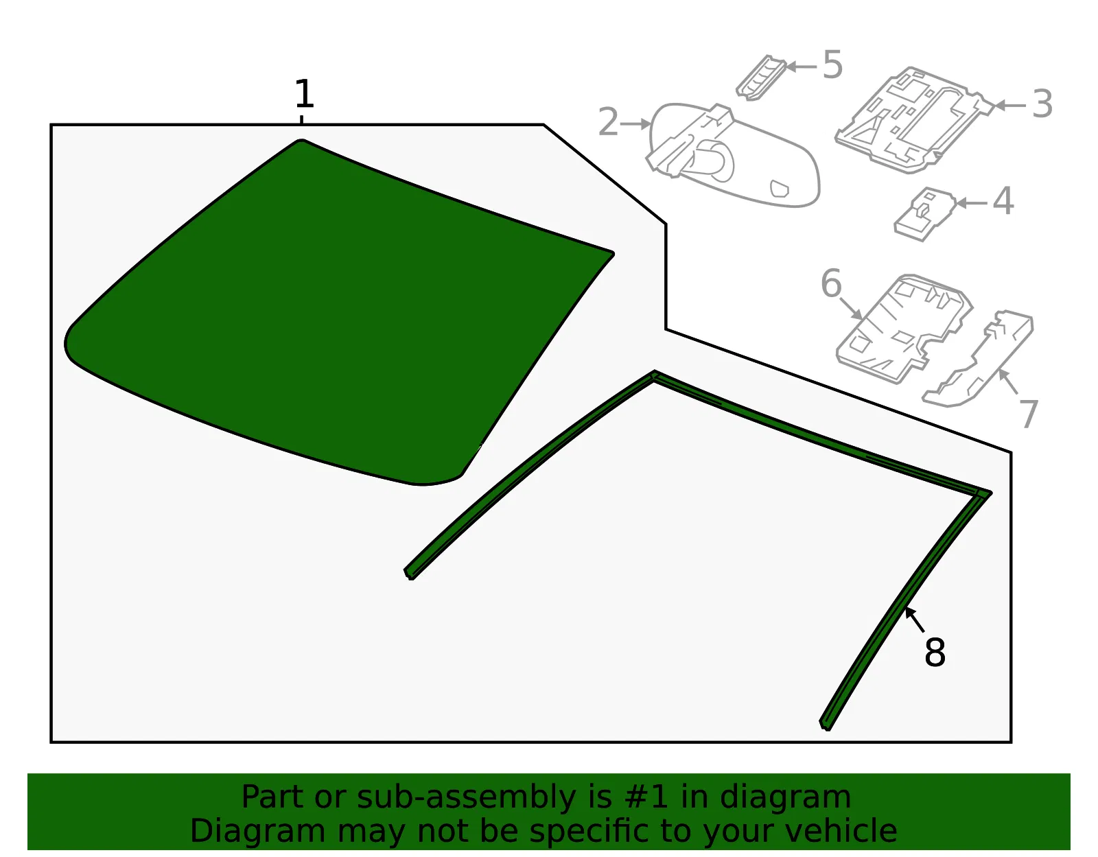 Windshield - GM (42783413) - view 3