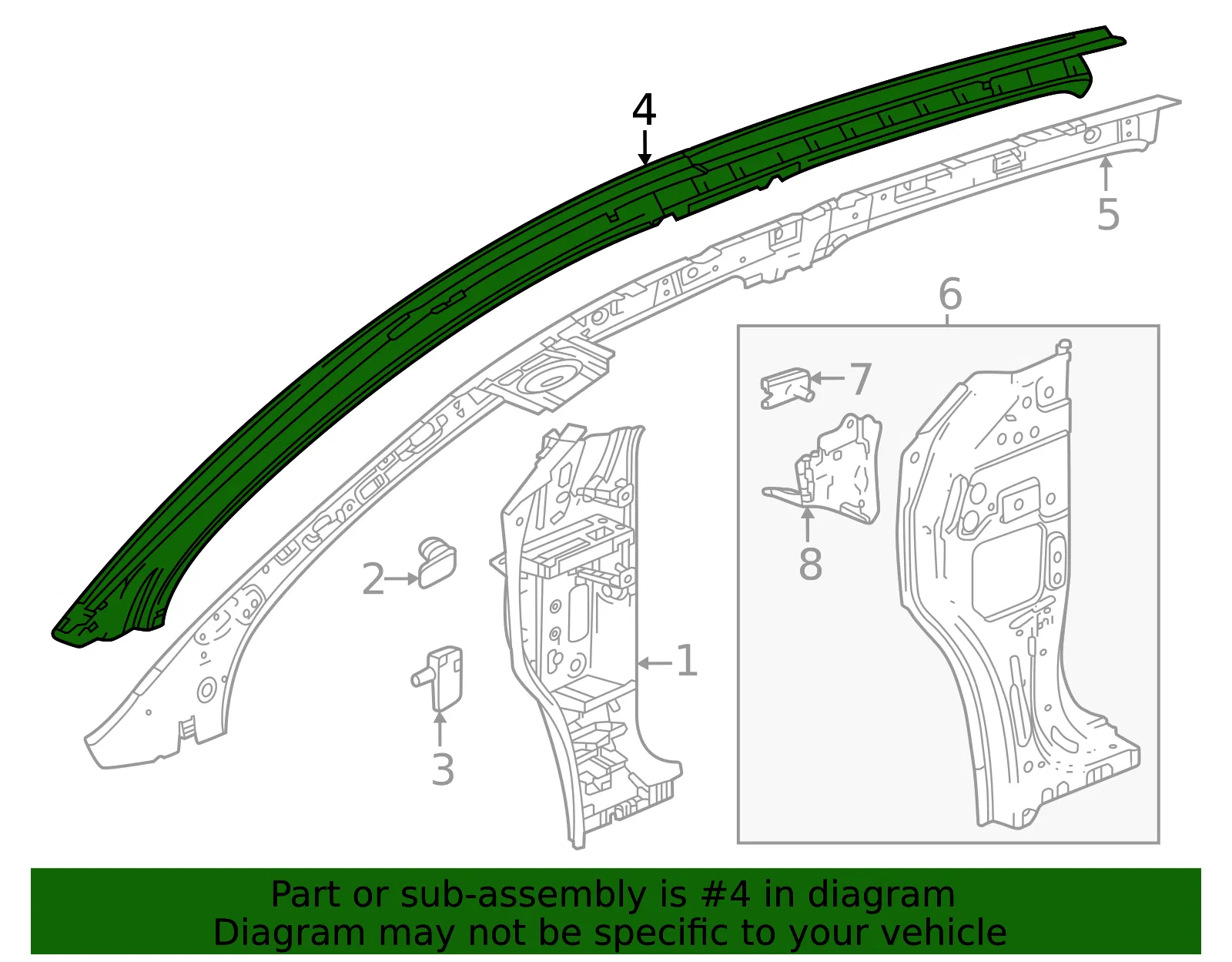 Windshield Pillar - GM (42784124) - view 3