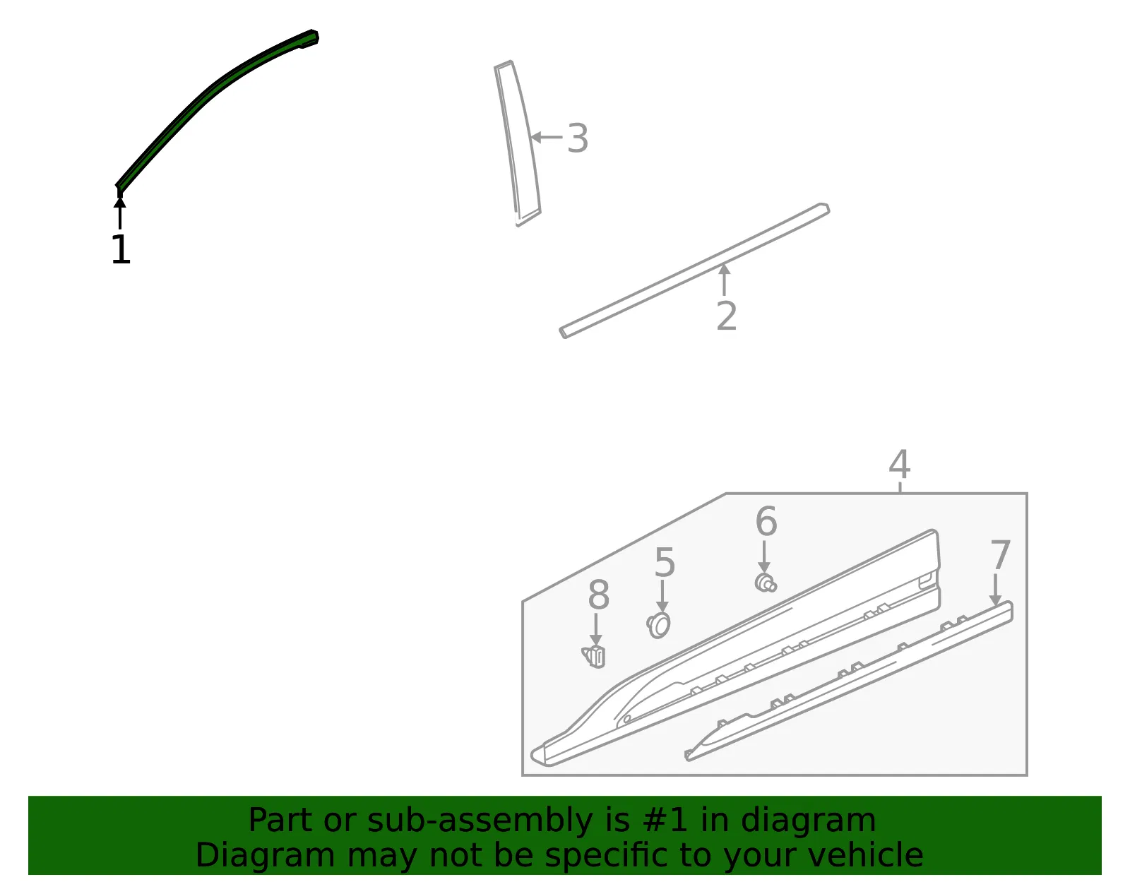 Upper Molding - GM (42788373) - view 3