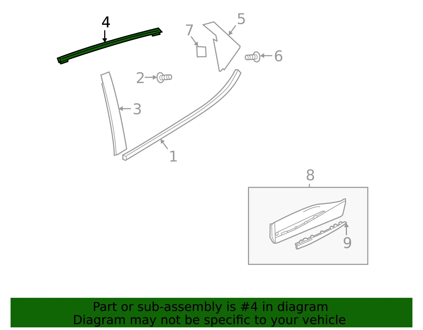 Upper Molding - GM (42788378) - view 3