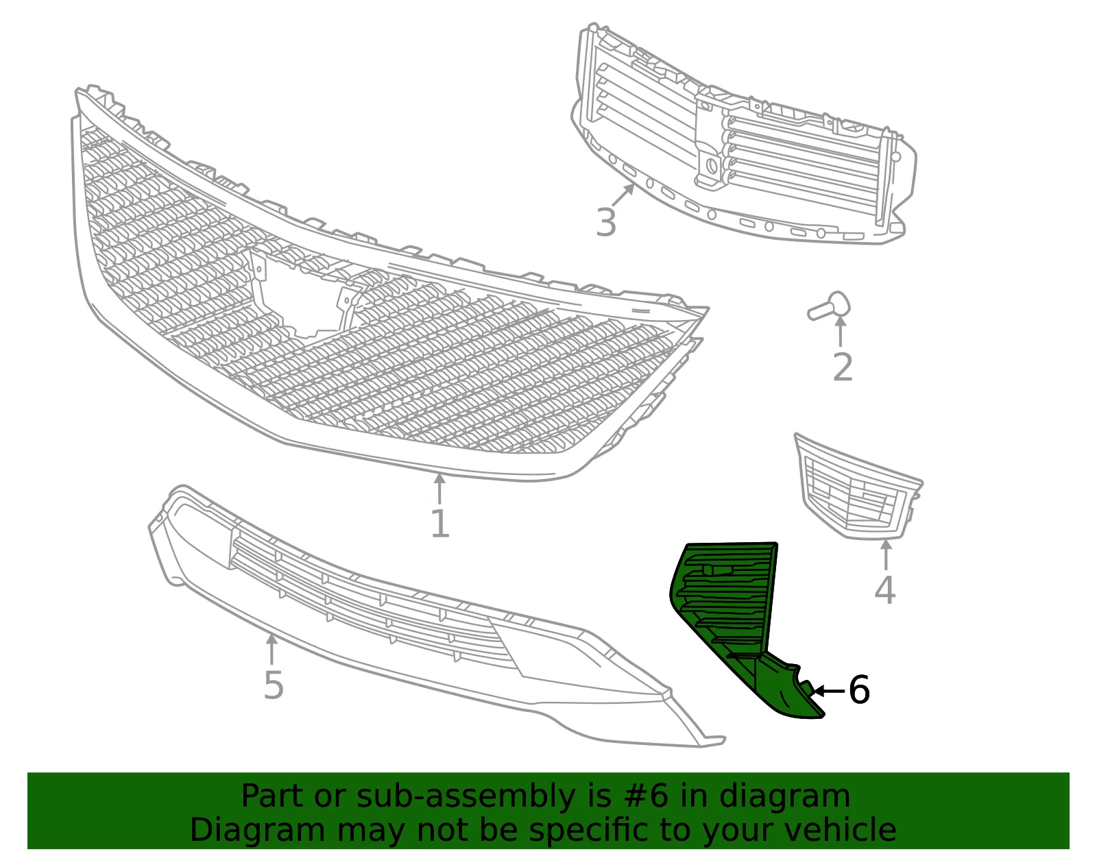 Outer Grille - GM (42789397) - view 3