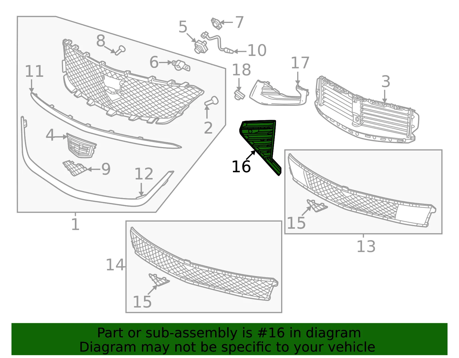 Outer Grille - GM (42789404) - view 3