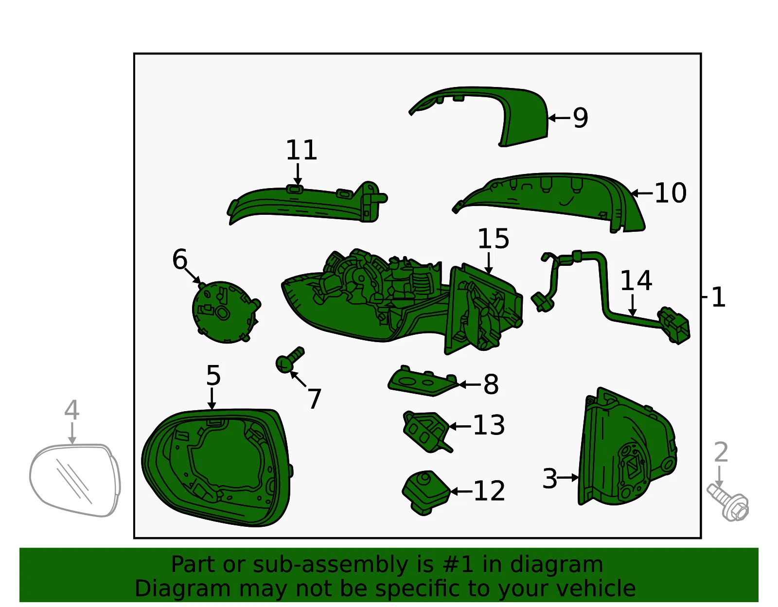 Mirror Assembly - GM (42800083) - view 3