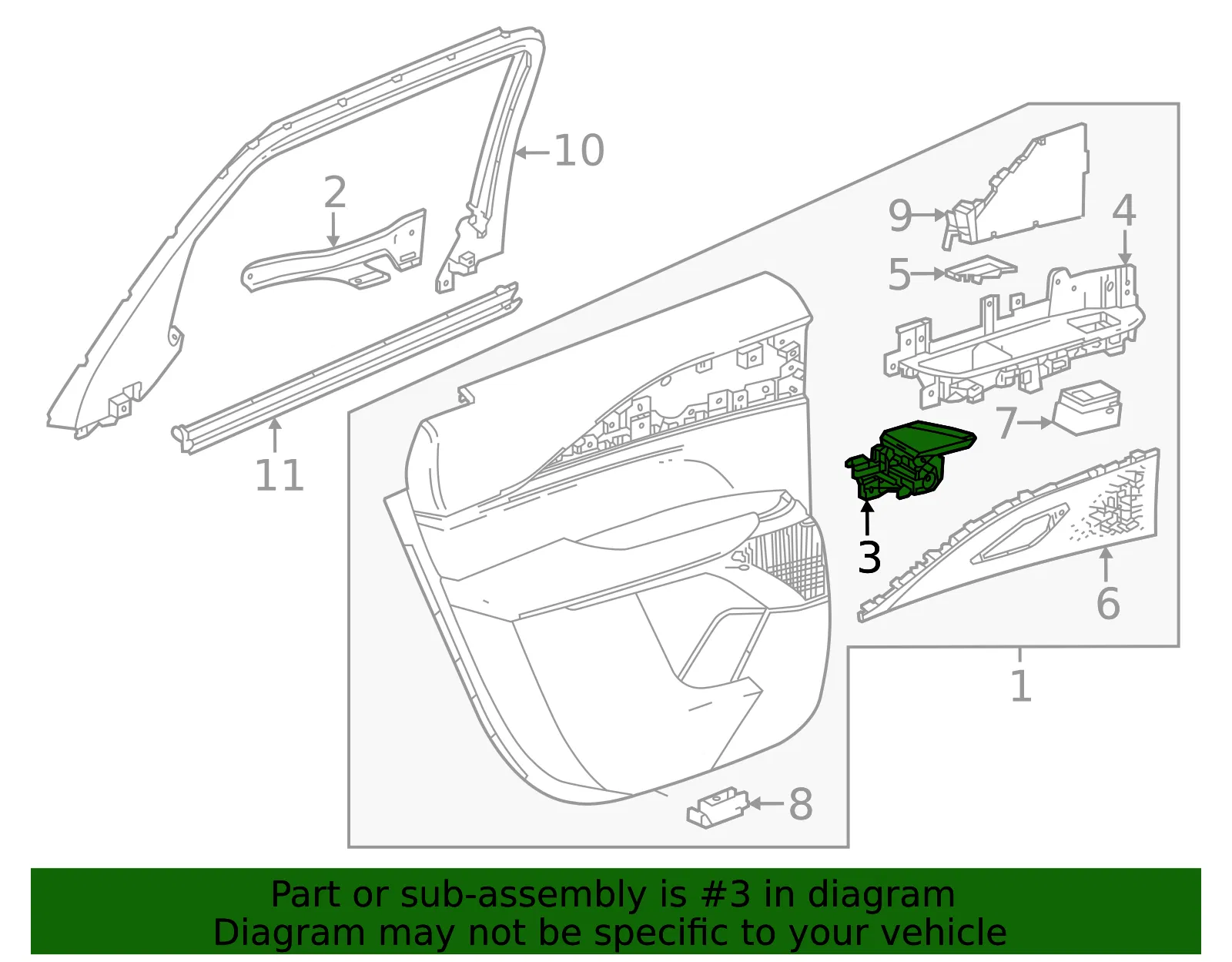 Handle, Inside - GM (42812049) - view 4
