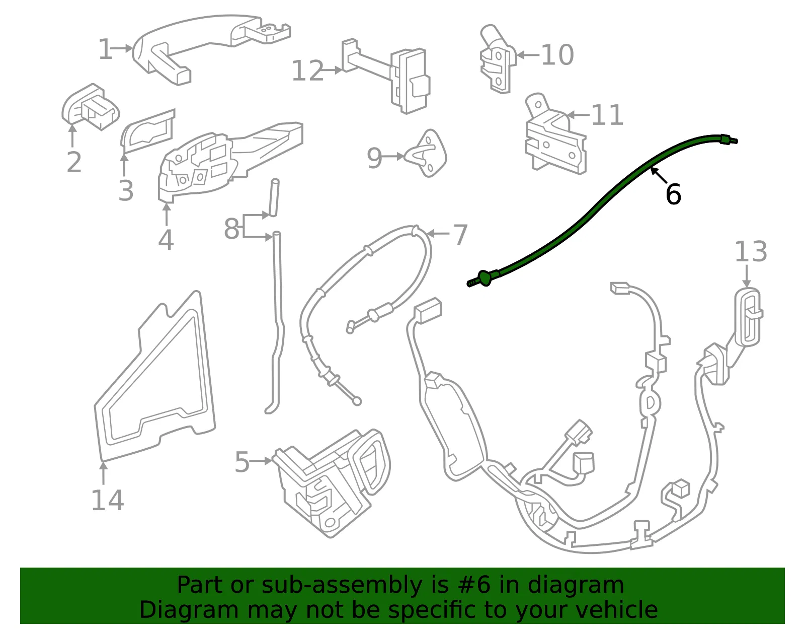 Door Latch Cable - GM (42815917) - view 3