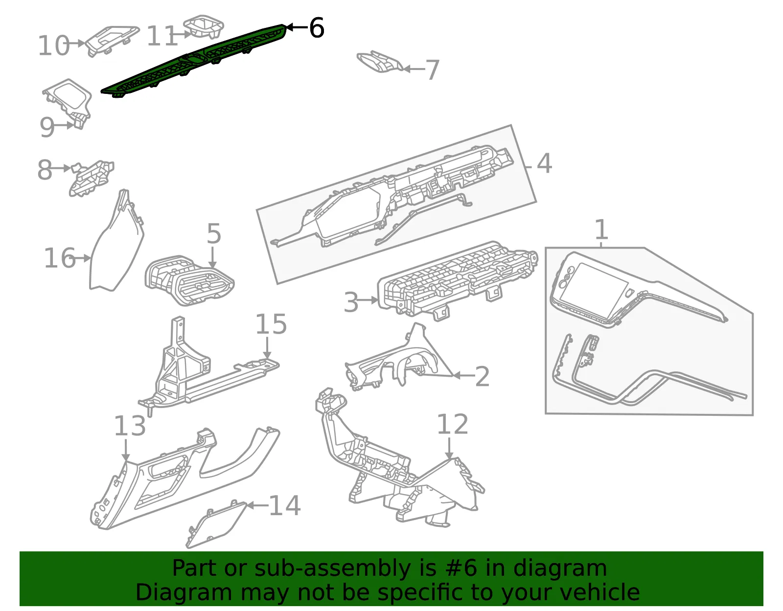 Defroster Grille - GM (42823914) - view 3