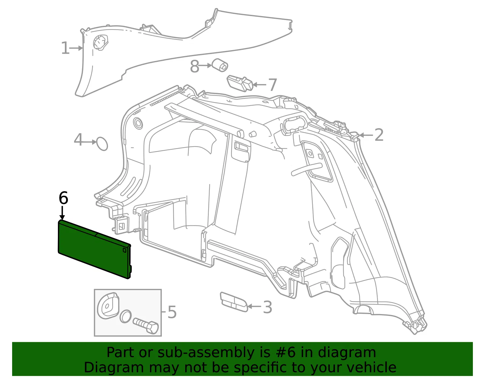 Compartment Door - GM (42825713) - view 3