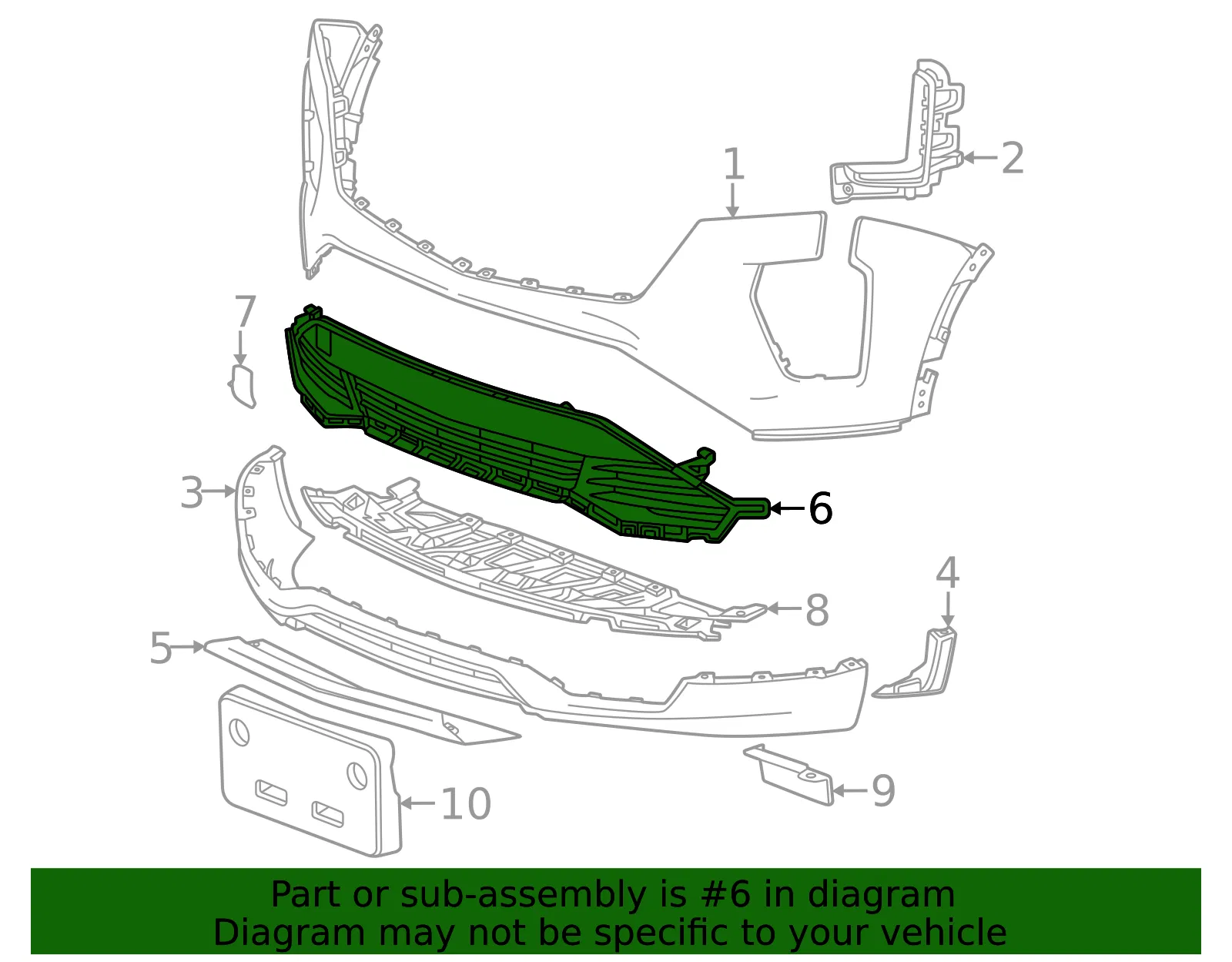 Lower Grille - GM (42839342) - view 3
