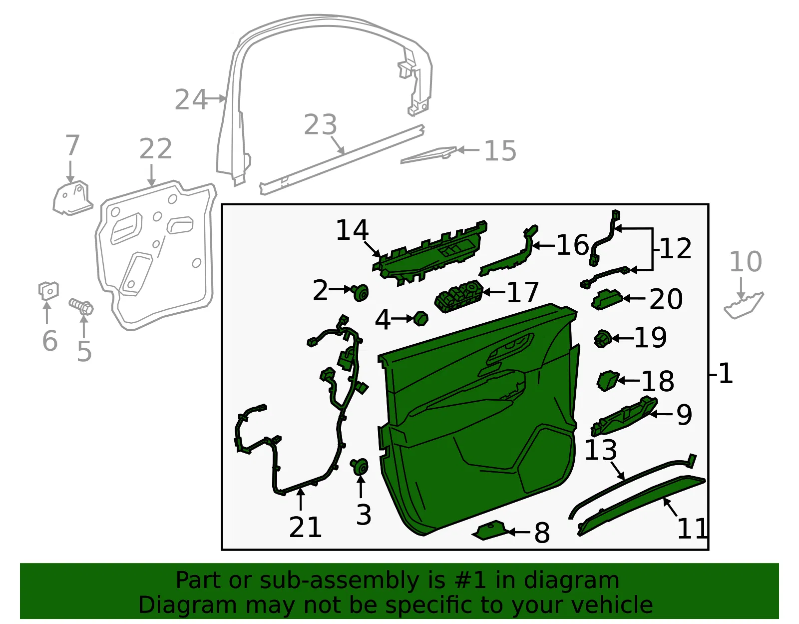 Door Trim Panel - GM (42852124) - view 2