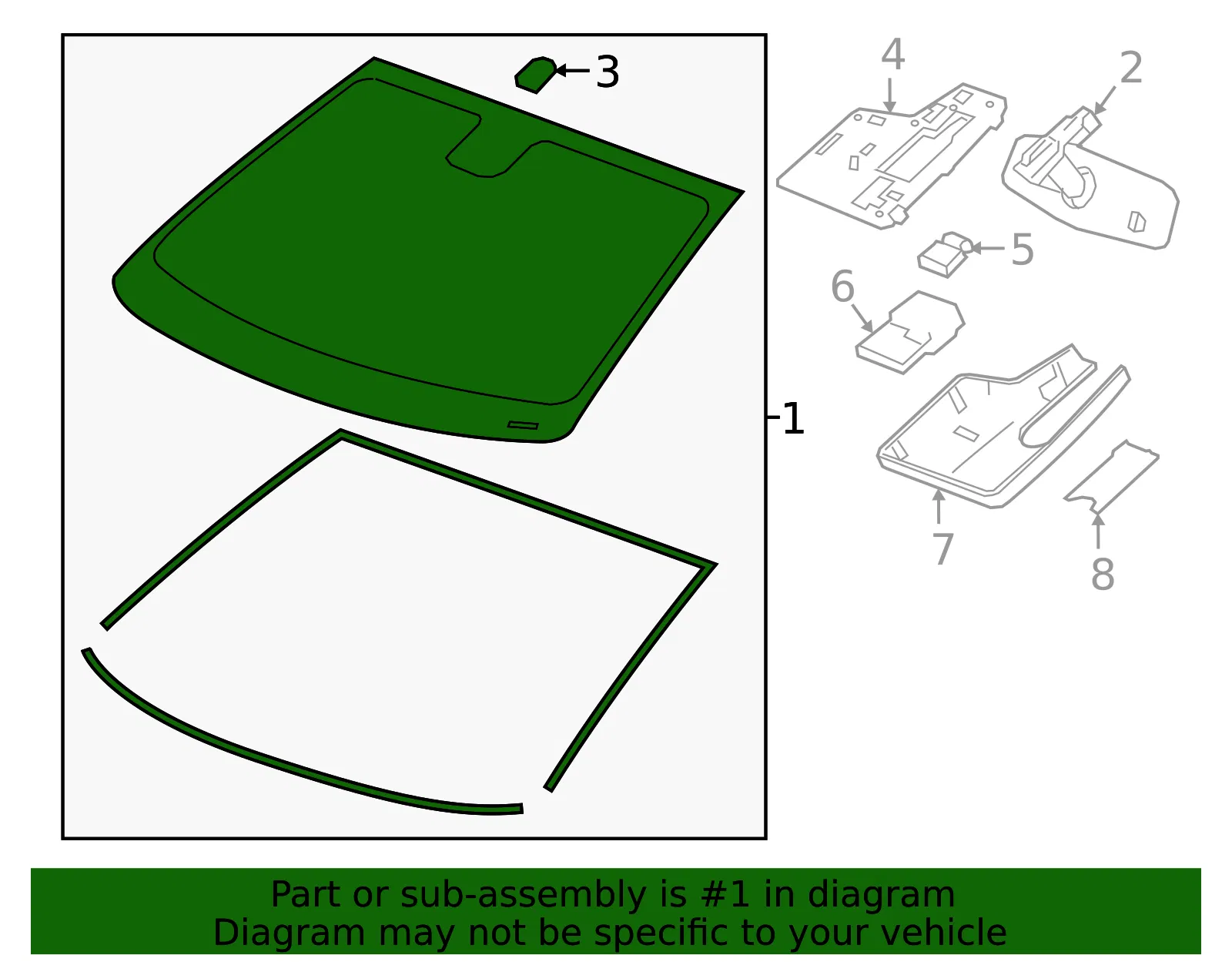 Windshield - GM (42852701) - view 3