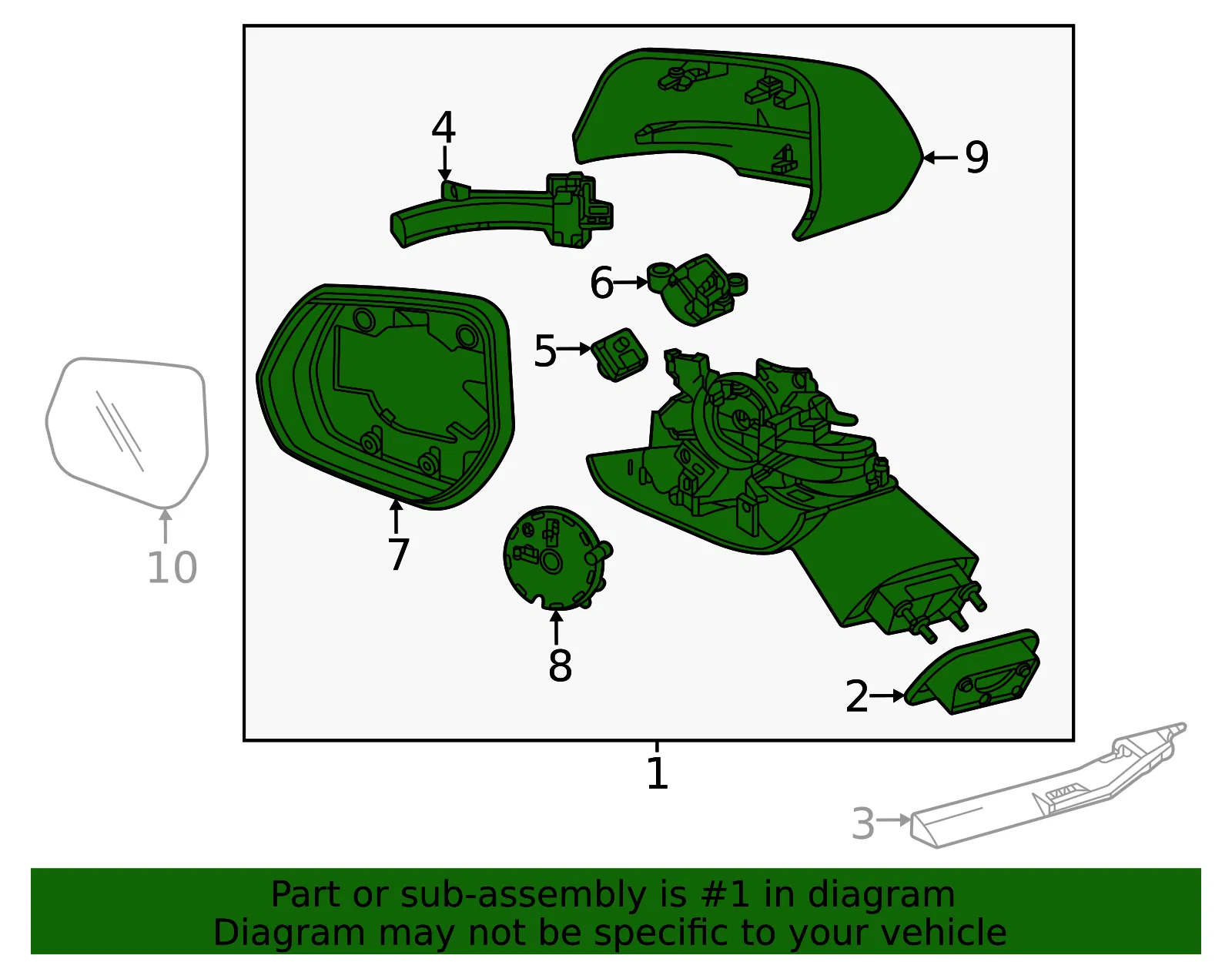 Mirror Assembly - GM (42854334) - view 3