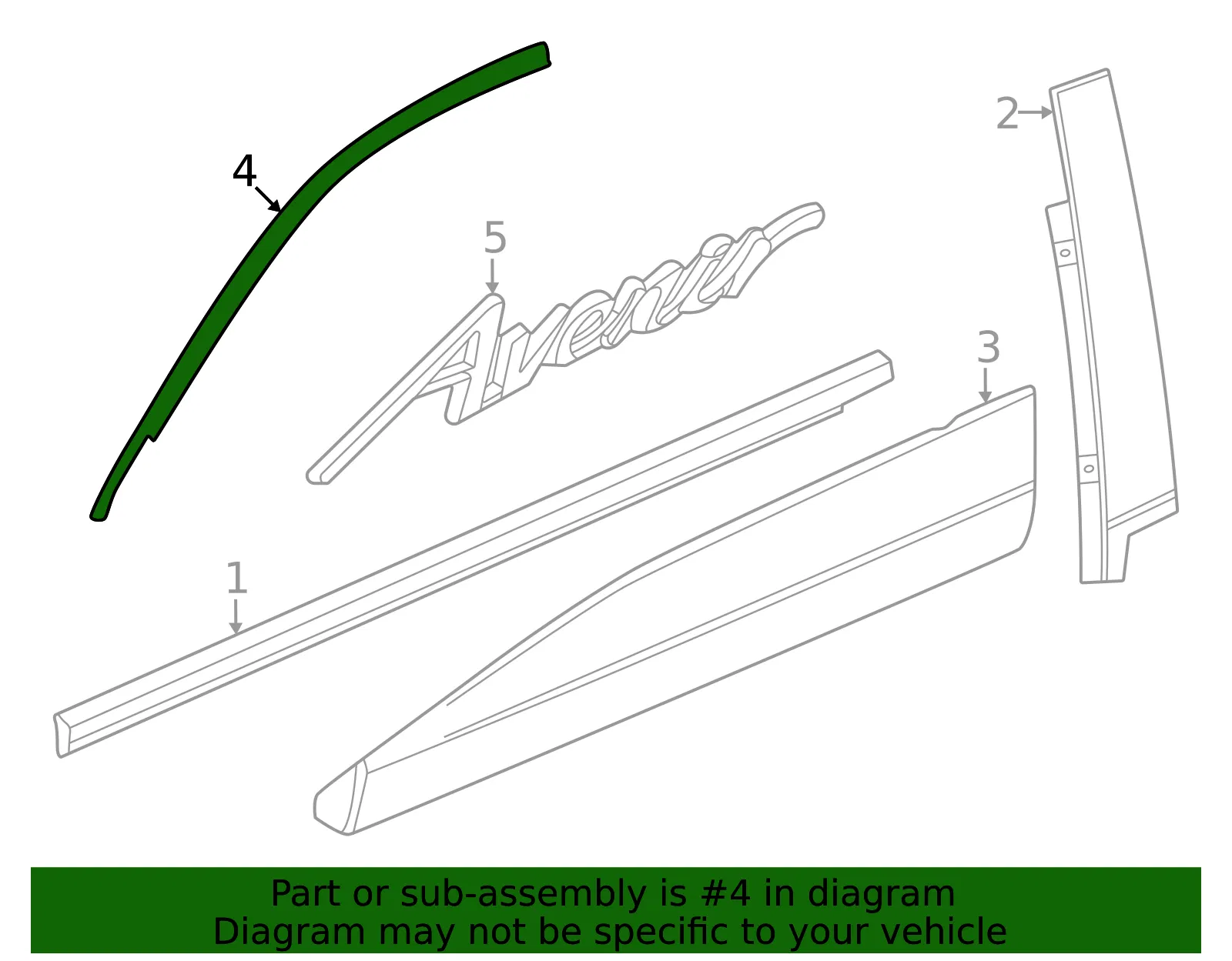 Upper Molding - GM (42855925) - view 3