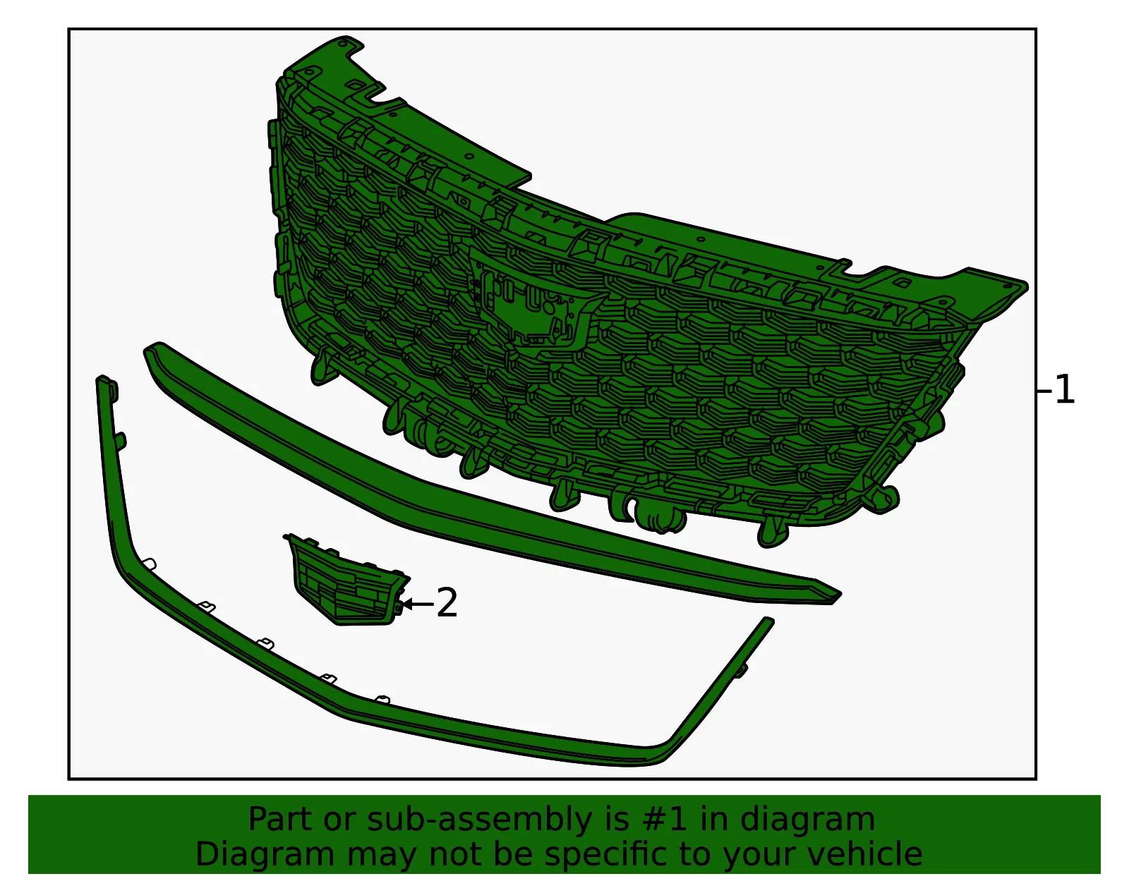 Grille Assembly - GM (42861897) - view 3
