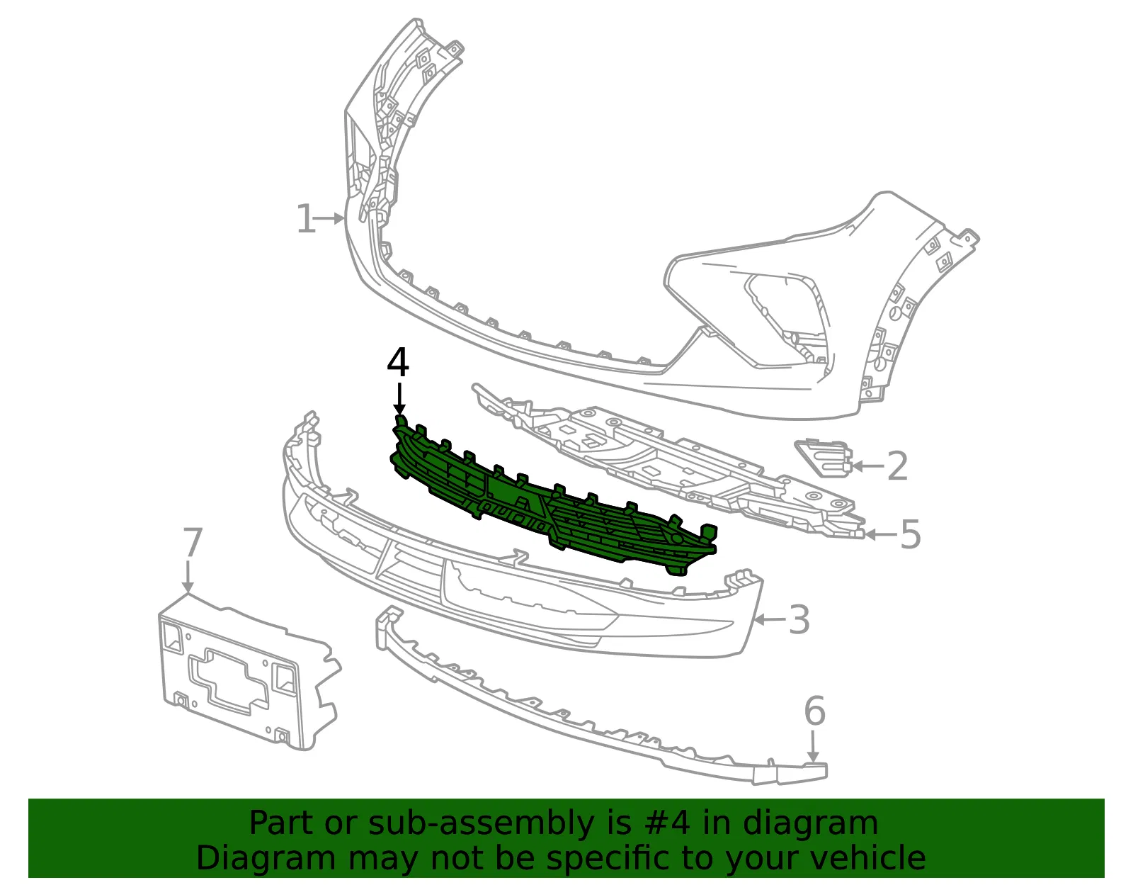 Lower Grille - GM (42864828) - view 3