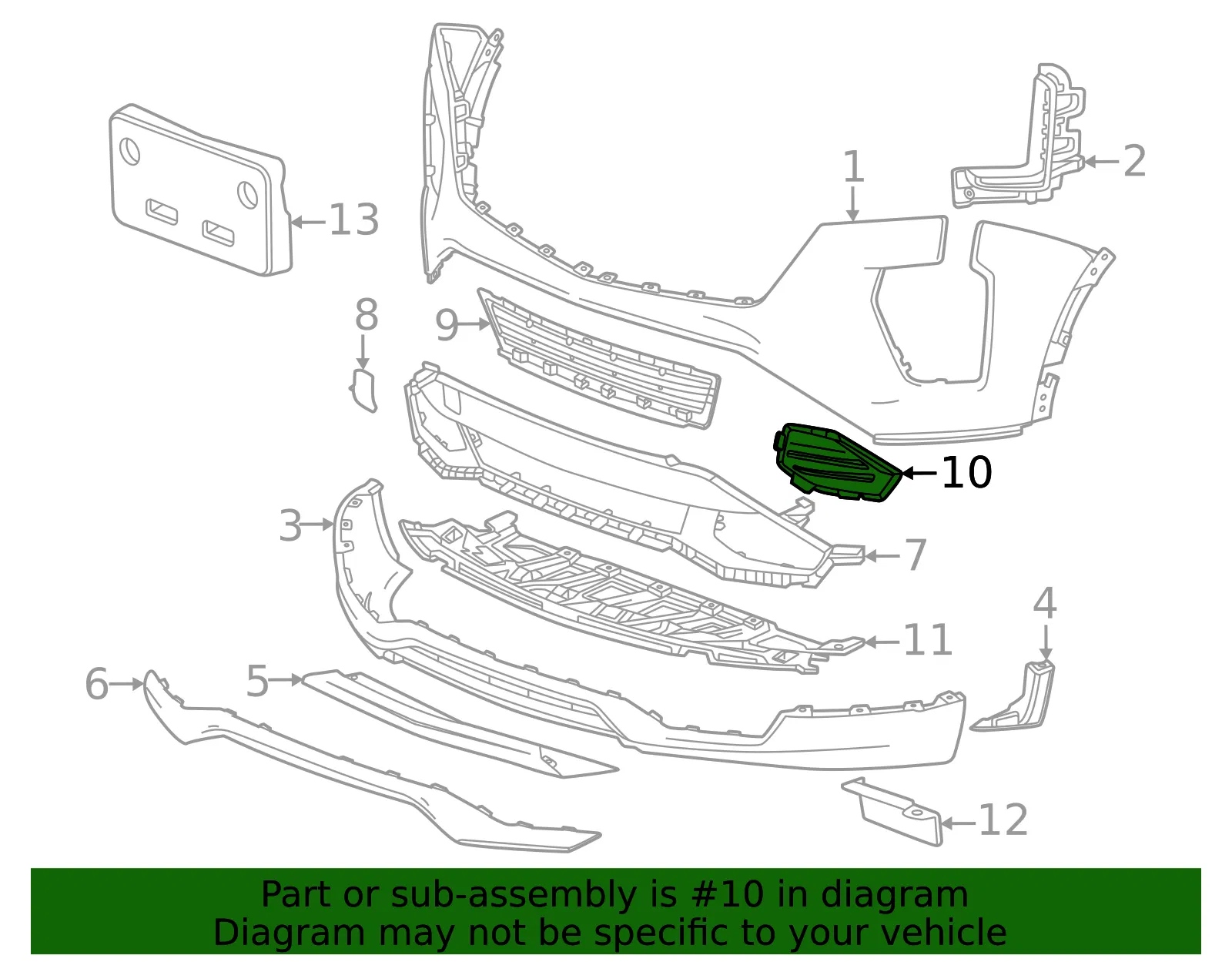 Outer Grille - GM (42868385) - view 3