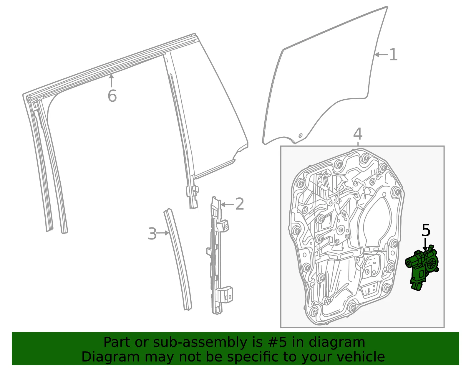 Window Motor - GM (42874568) - view 2