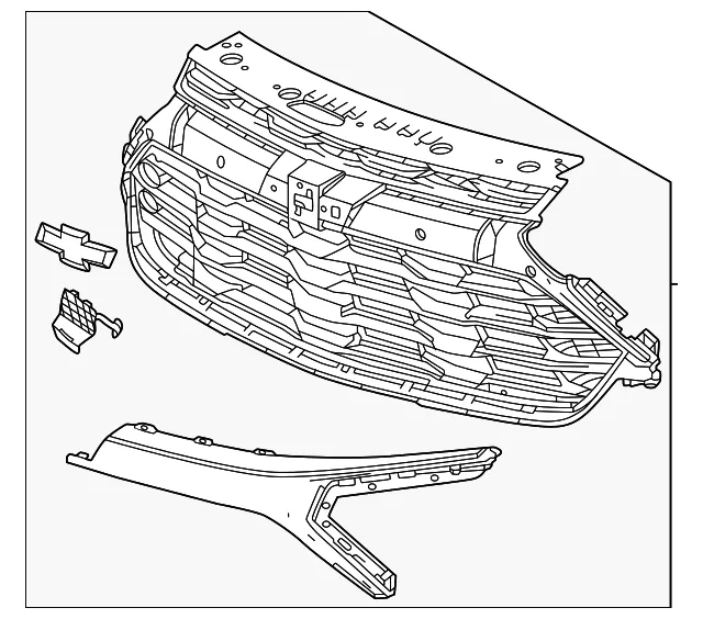 Grille Assembly - GM (42883407) - view 2