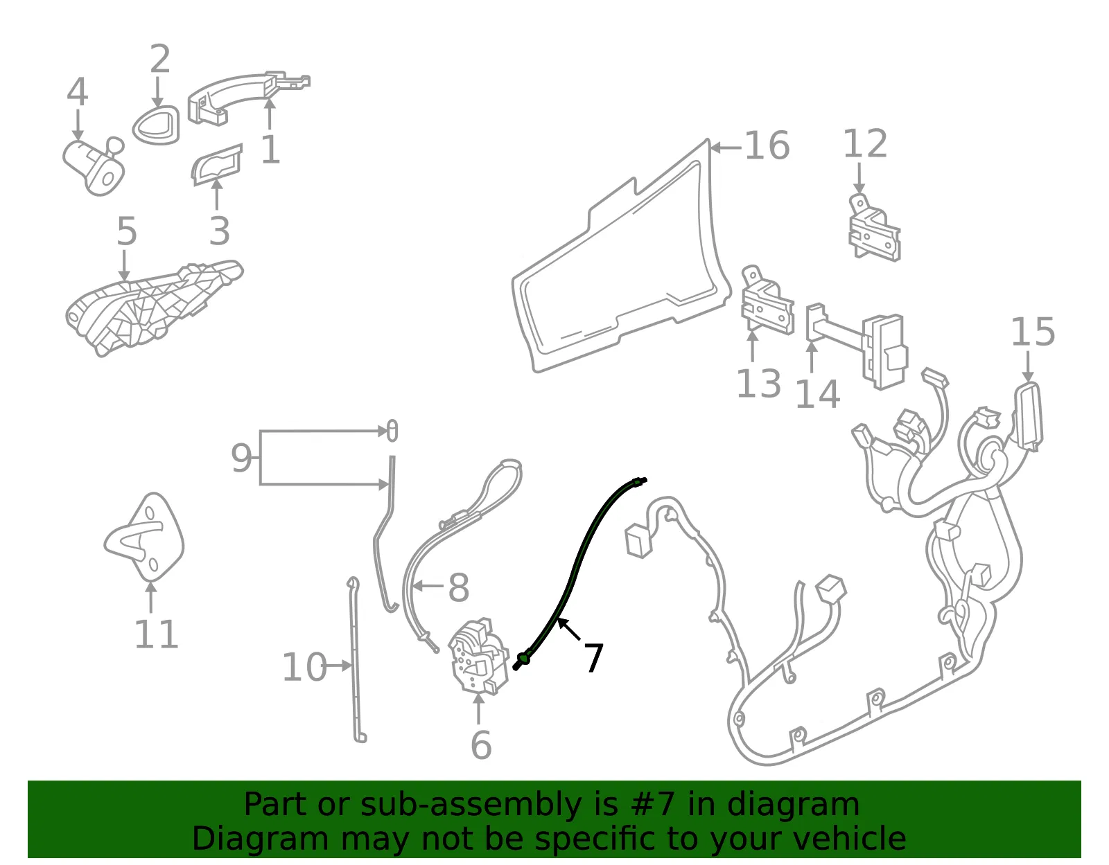 Door Latch Cable - GM (42888879) - view 3