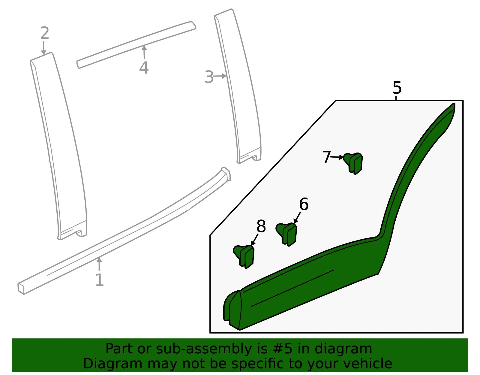 Lower Molding - GM (42889085) - view 2