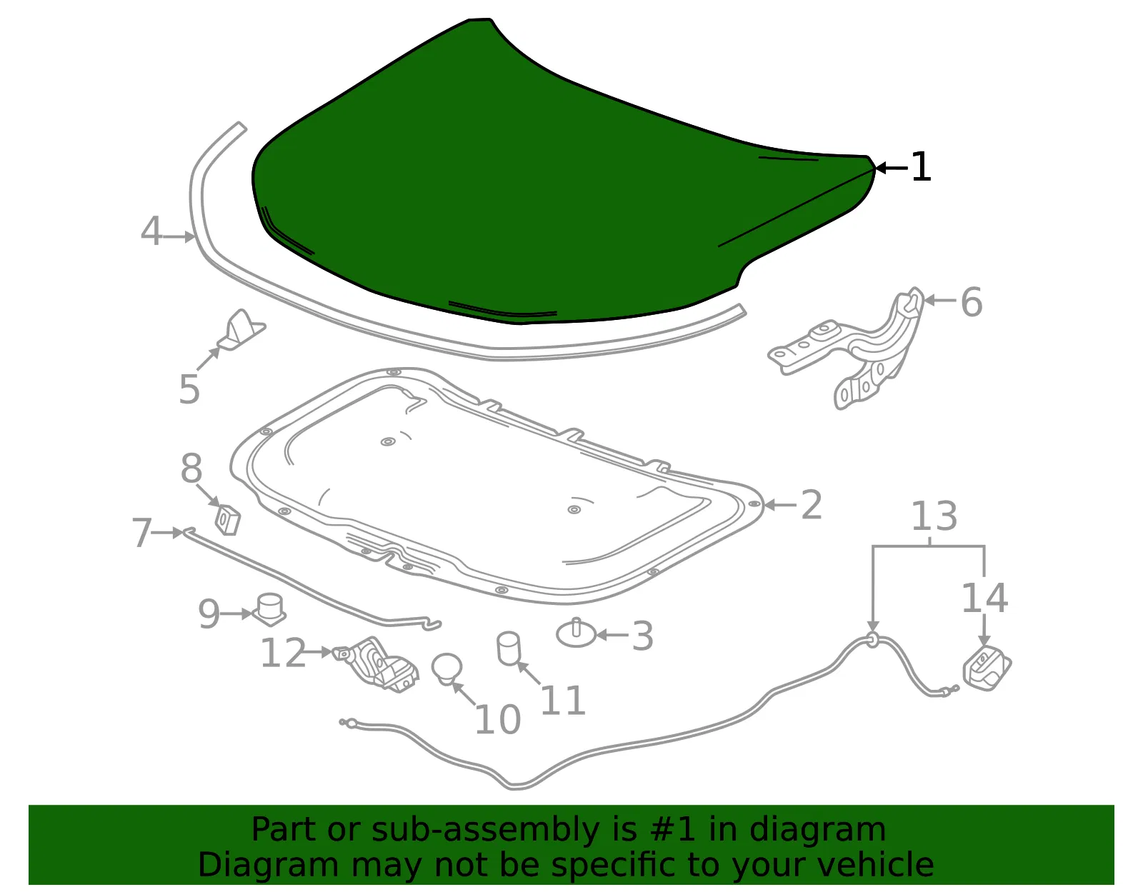 Hood Panel - GM (42894626) - view 2