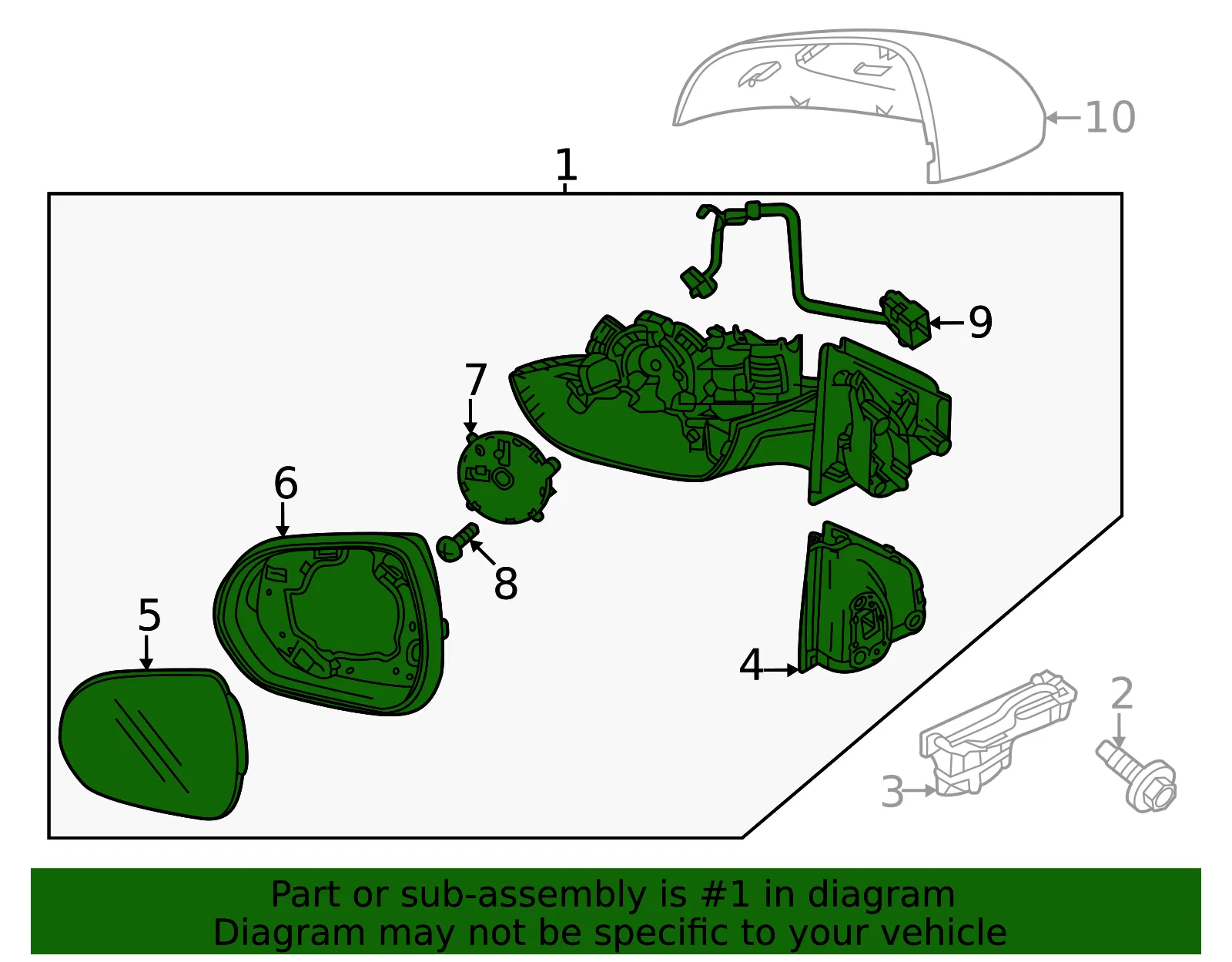 Mirror Assembly - GM (42895261) - view 3