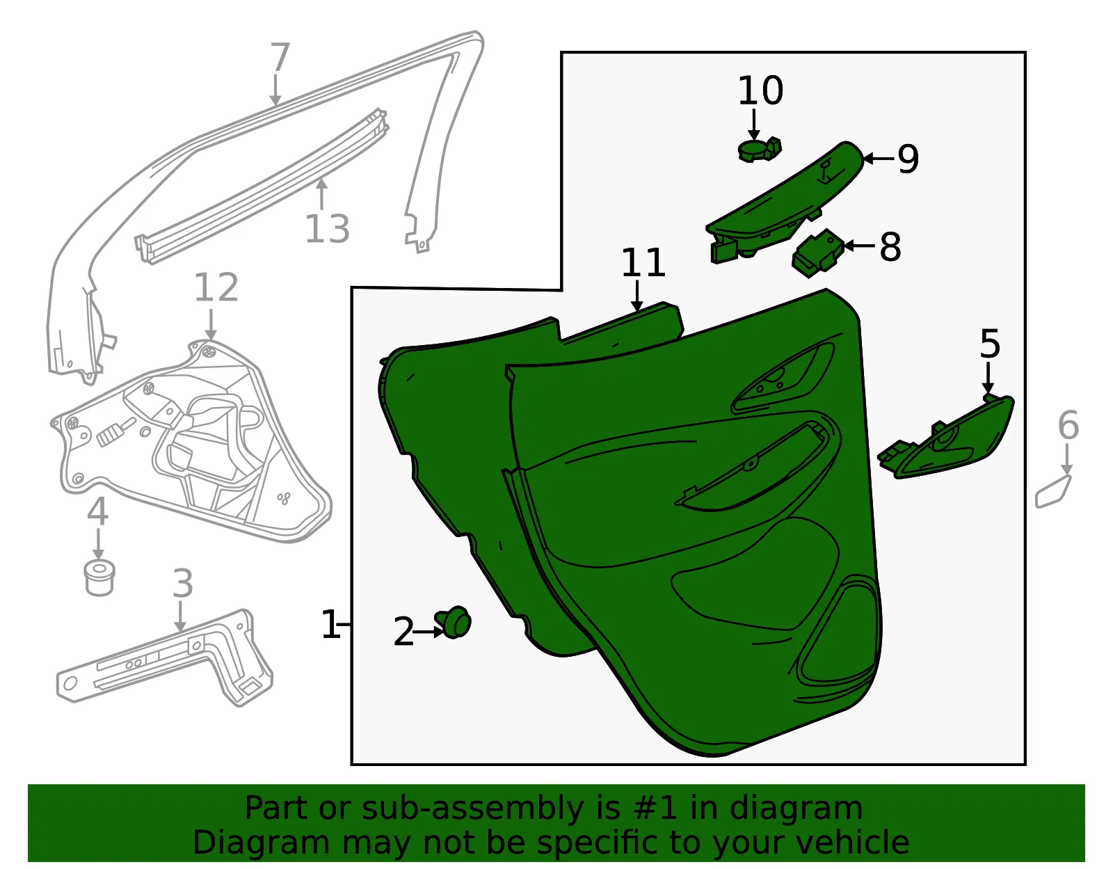 Door Trim Panel - GM (42900928) - view 7