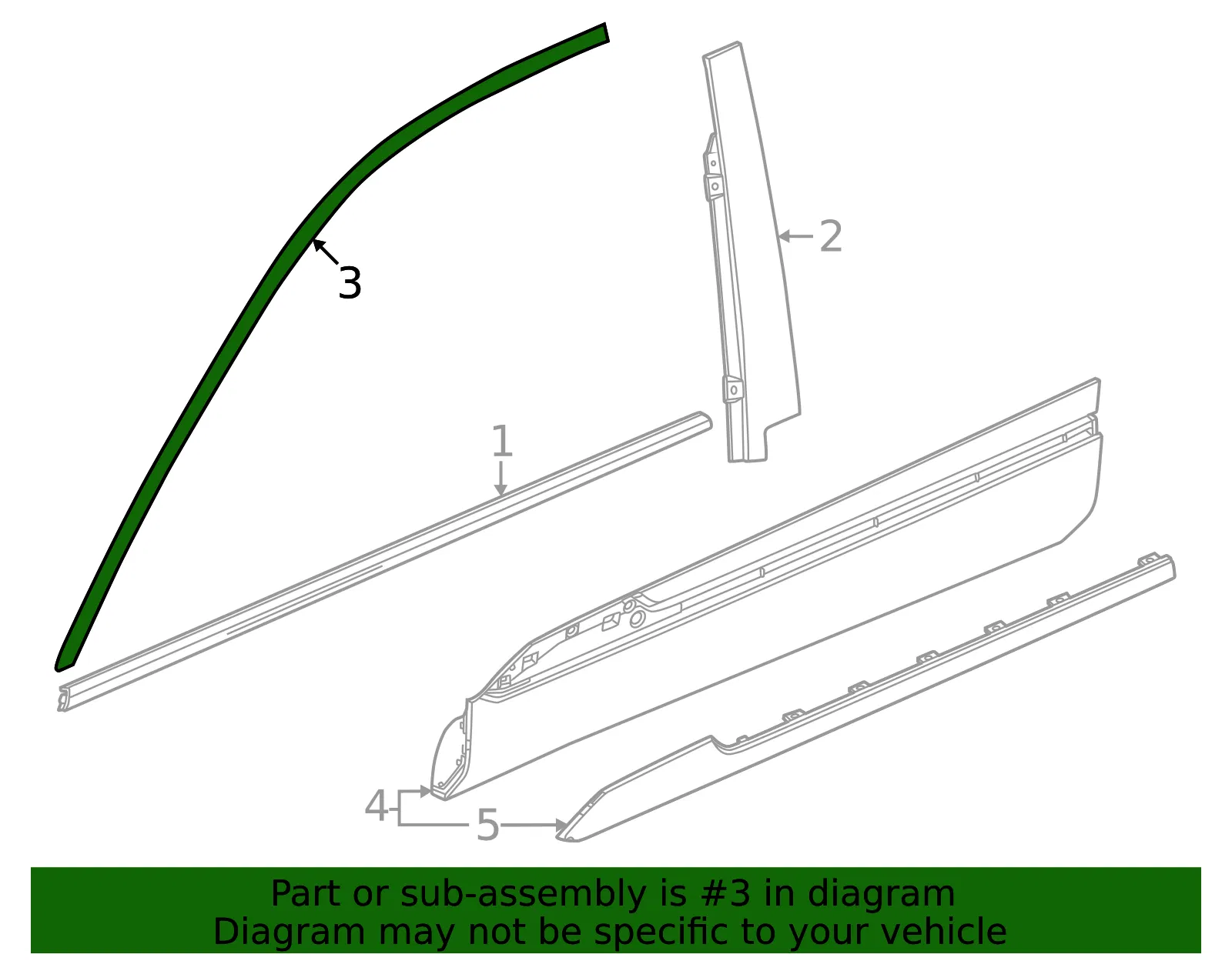 Upper Molding - GM (42903462) - view 3