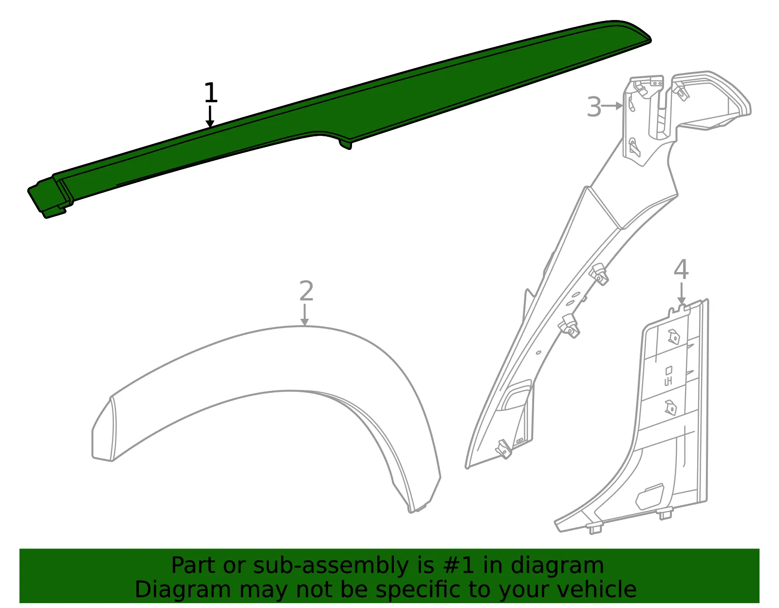 Upper Molding - GM (42903466) - view 3