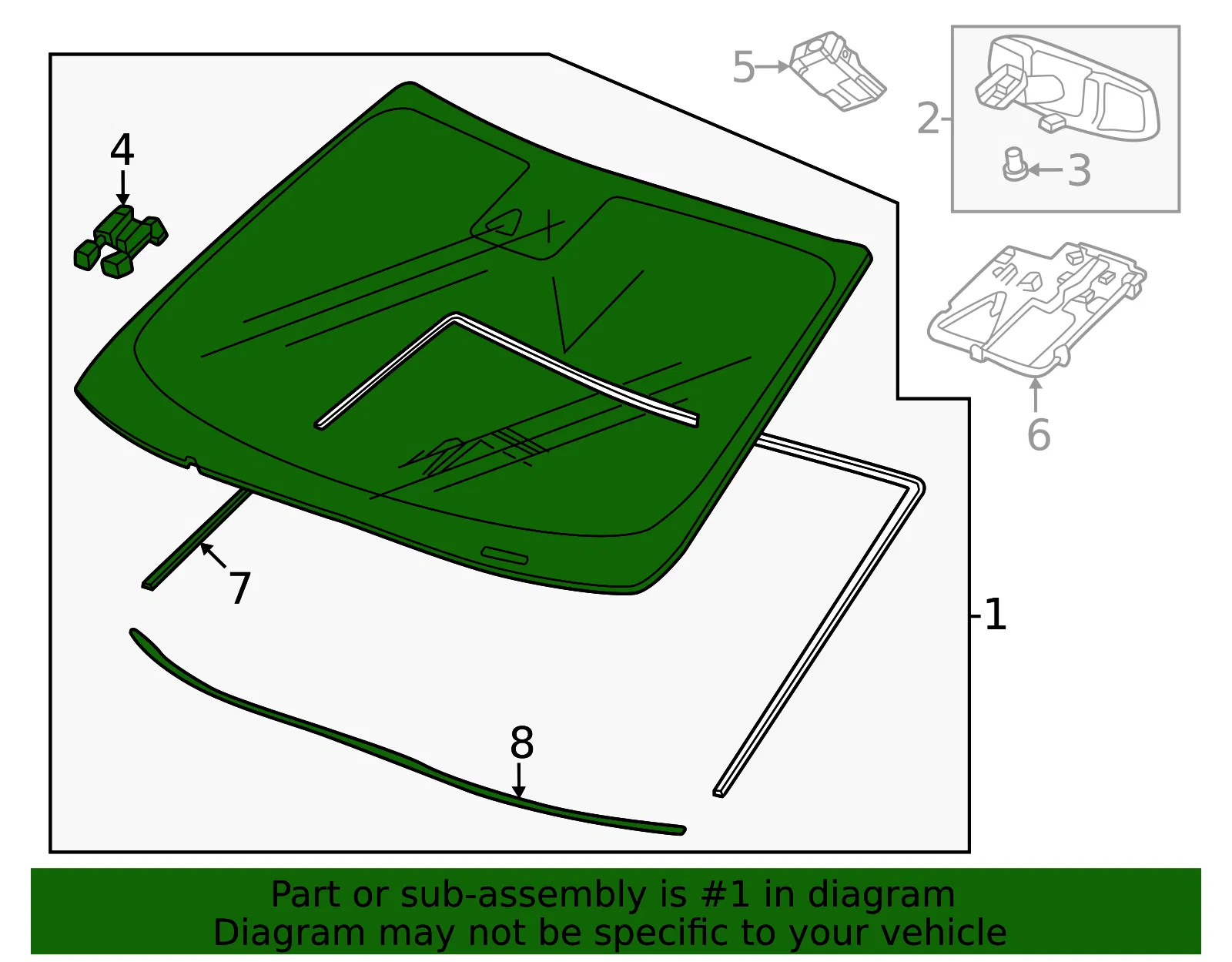 Windshield - GM (42905955) - view 3