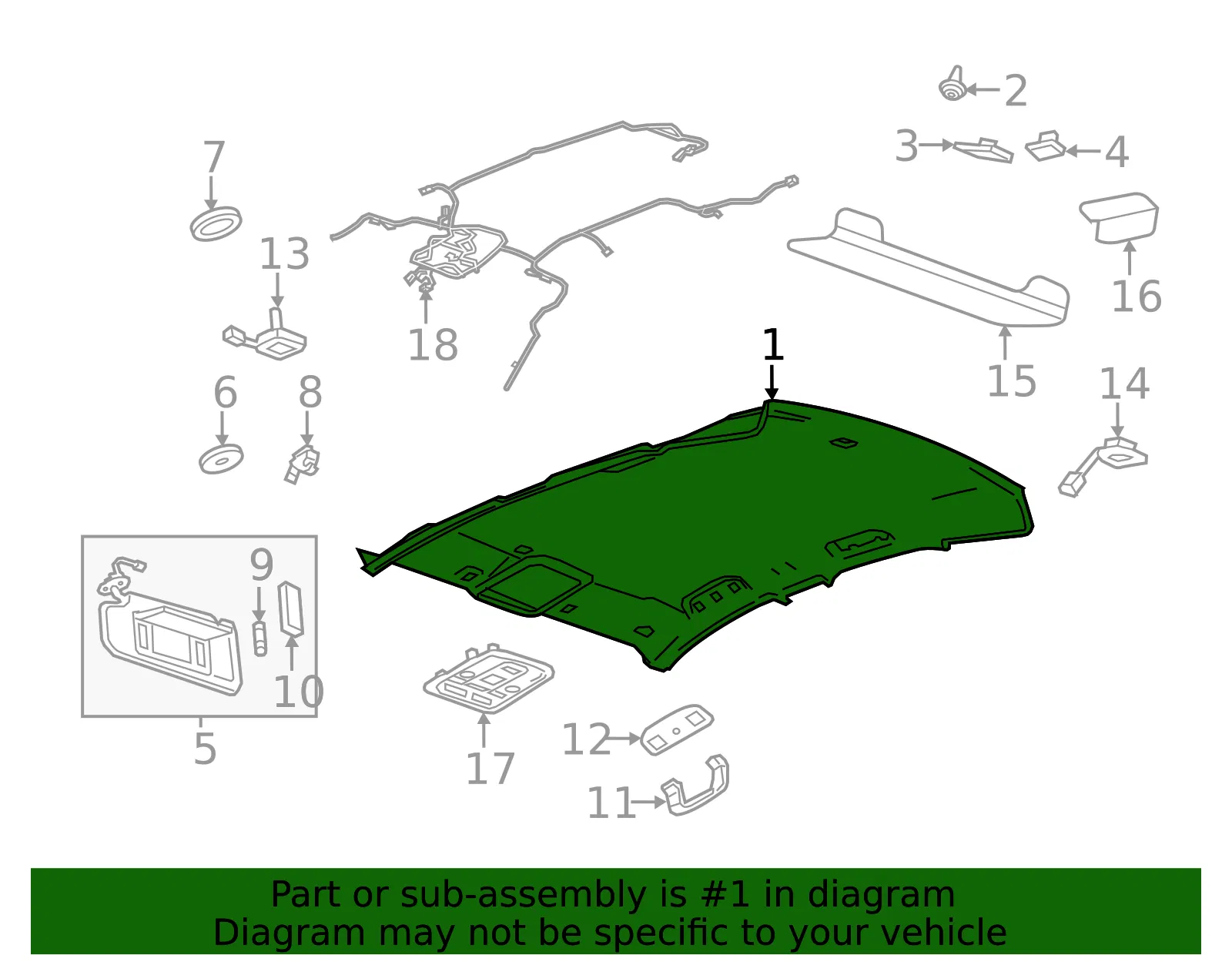 Headliner - GM (42911474) - view 2