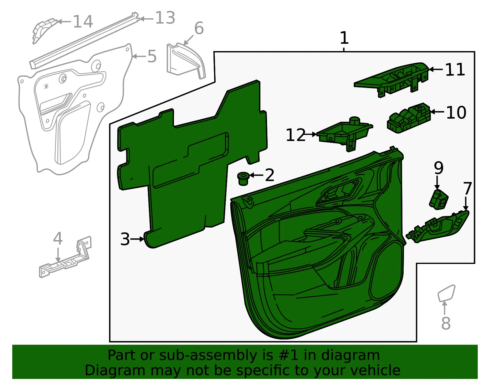 Door Trim Panel - GM (42914471) - view 7